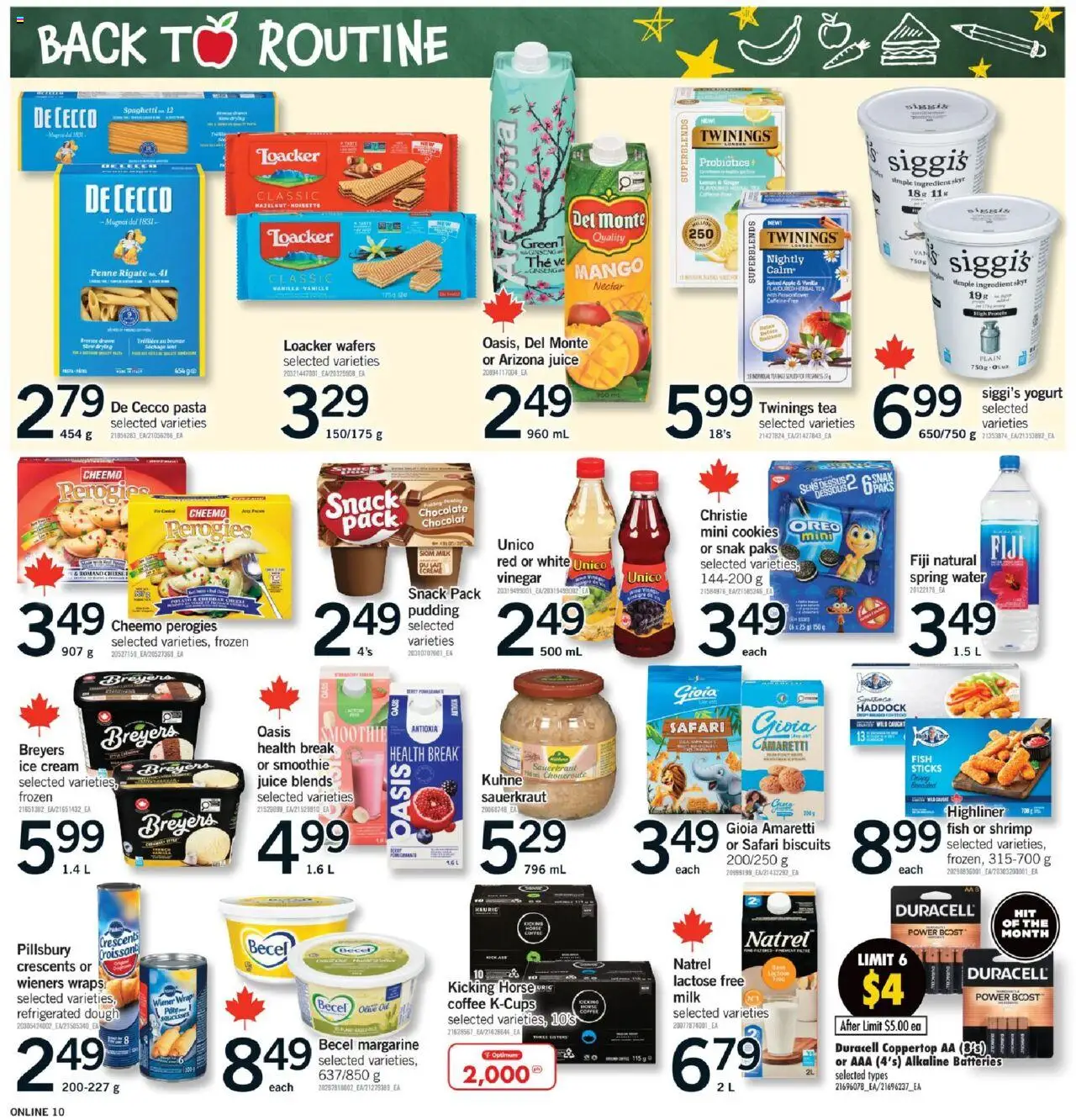 Fortinos flyer valid from 11.09.2025 | Page: 18 | Products: Tea, Cookies, Chocolate, Juice