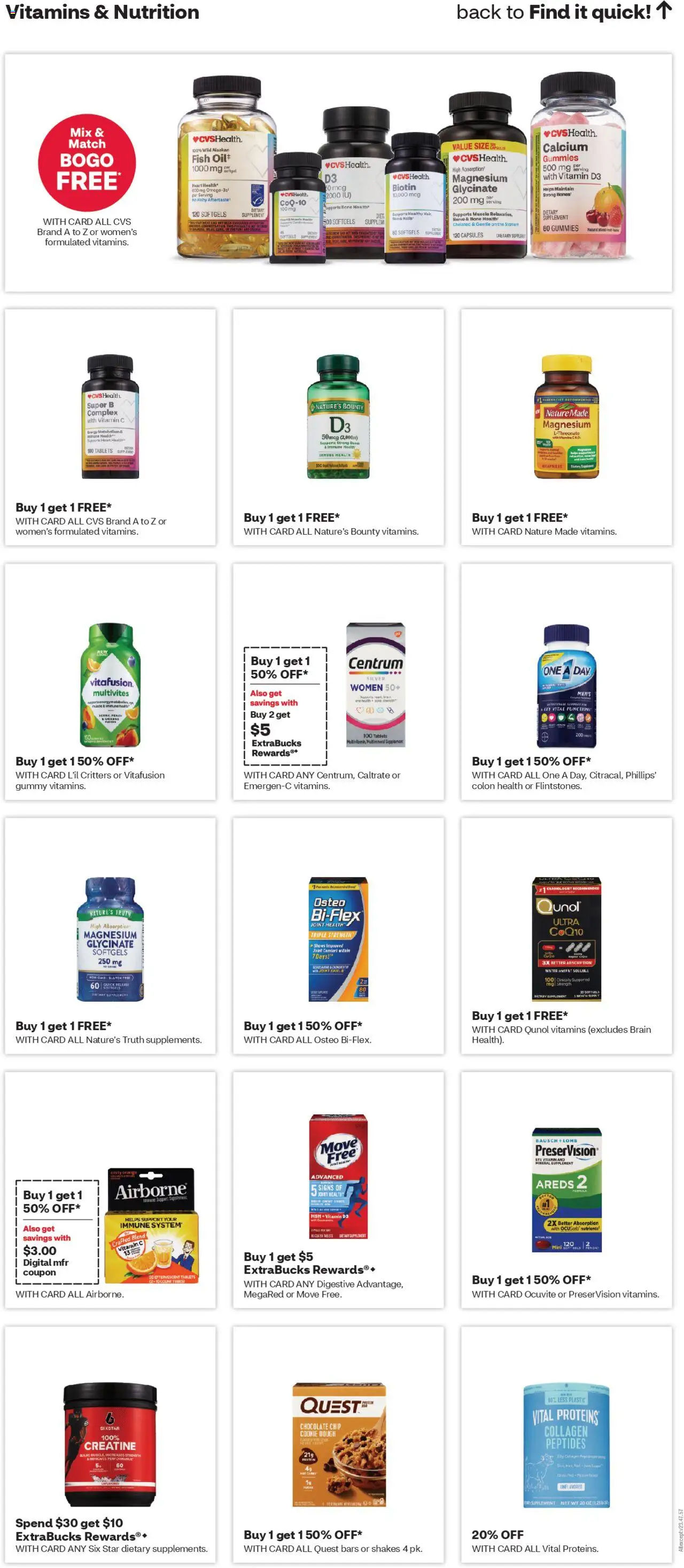 CVS Pharmacy Weekly Ad - TX - valid from 12.10.2025 | Page: 10 | Products: Fish Oil, CoQ10, Creatine, Biotin