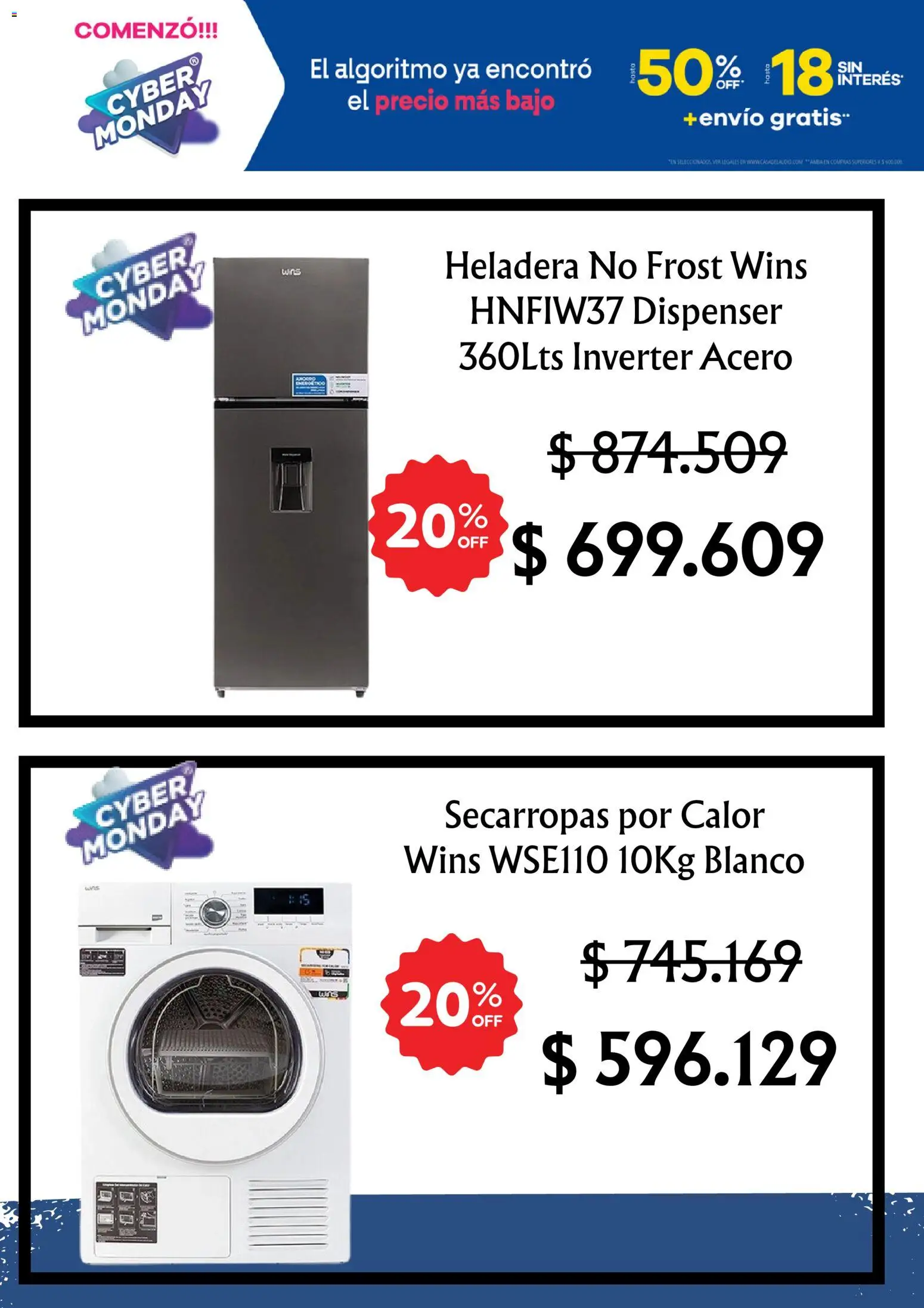 Casa del Audio - Cyber Monday │ válido desde el 03.11.2025 | Página: 3 | Productos: Heladera