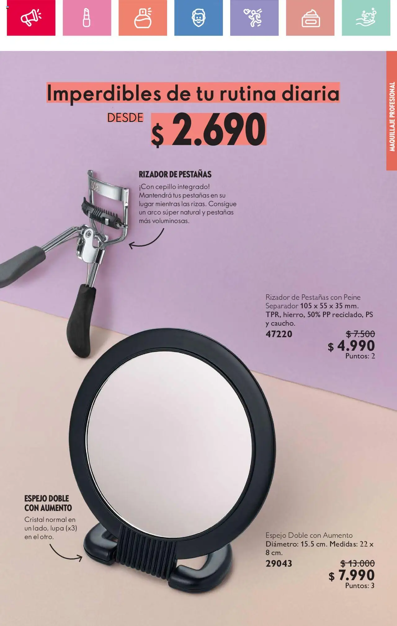 Oriflame catálogo │ válido desde el 21.06.2025 | Página: 27 | Productos: Separador, Lupa, Maquillaje, Cepillo