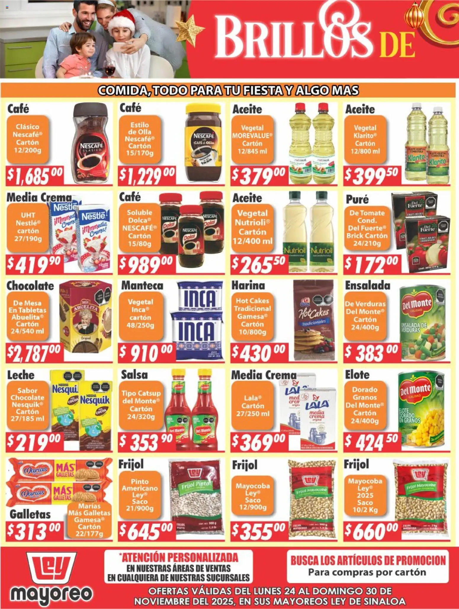 Nuevas ofertas de Casa Ley válidas en toda la República Mexicana desde el 24.11.2025. ¡Encuentra las mejores ofertas en Casa Ley folleto Sinaloa! | Página: 3 | Productos: Harina, Tomate, Leche, Catsup