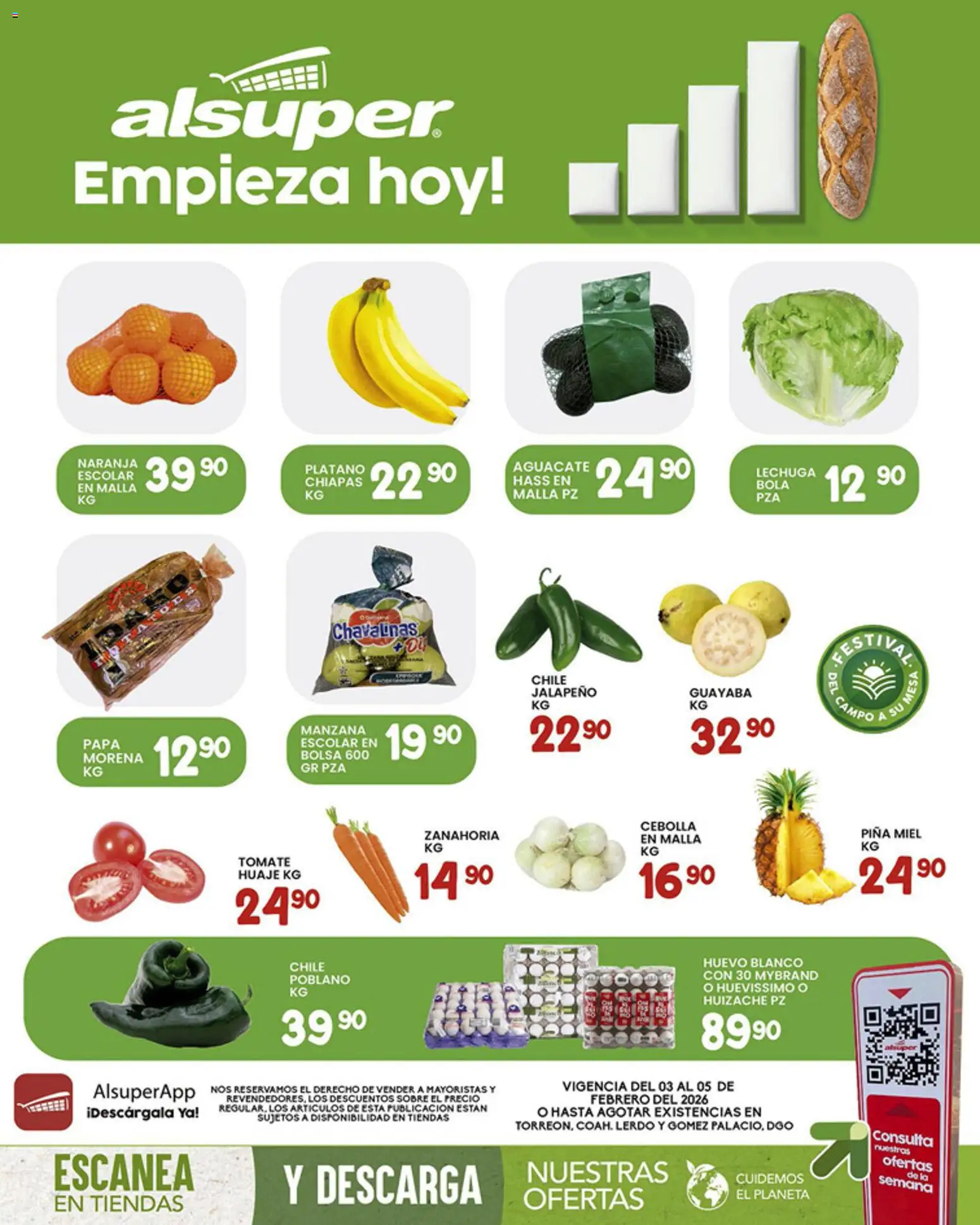 Nuevas ofertas de Alsuper válidas en toda la República Mexicana desde el 03.02.2026. ¡Encuentra las mejores ofertas en Alsuper folleto Laguna! | Página: 1