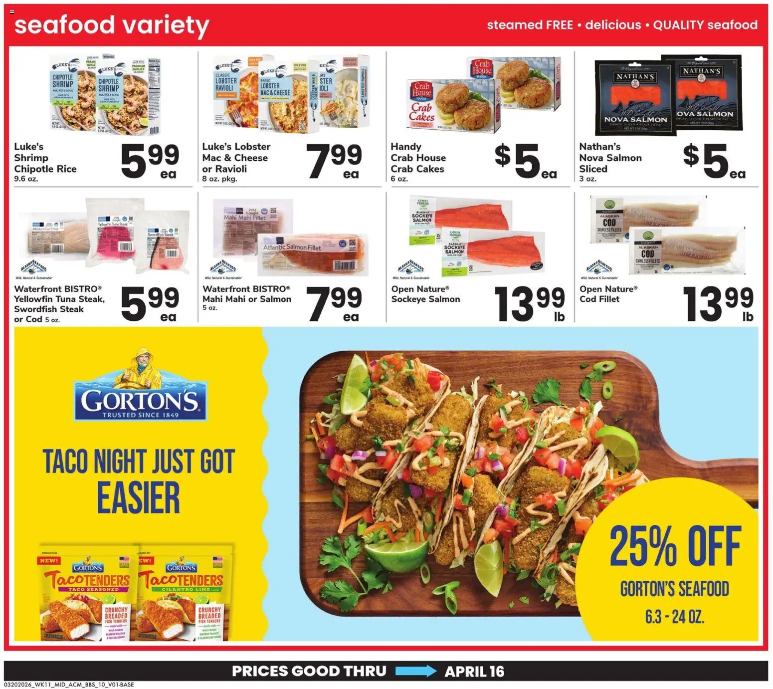 Acme Big Book of Savings - valid from 20.03.2026 | Page: 10 | Products: Cheese, Rice, Fish, Seafood