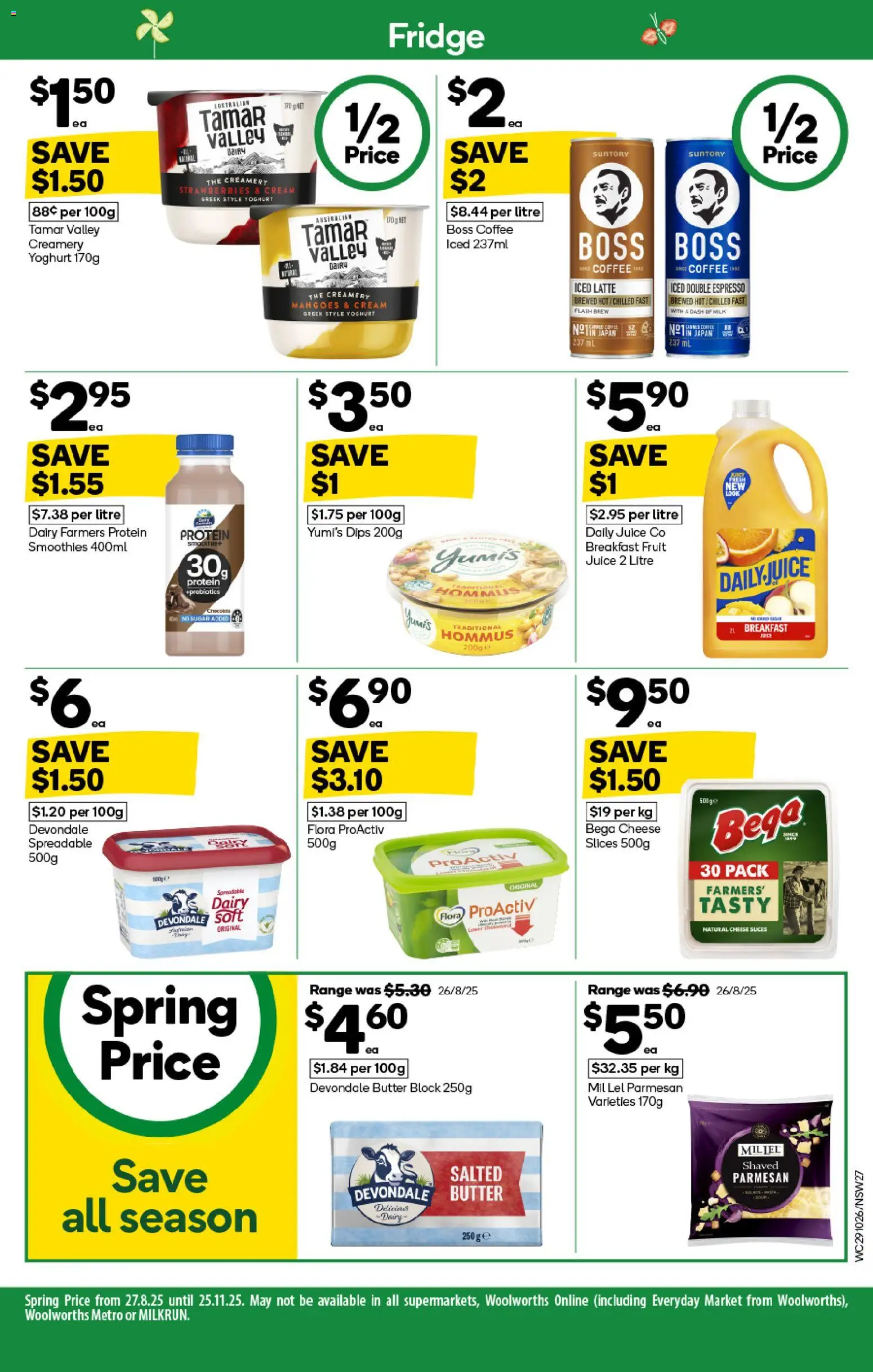 Woolworths catalogue - valid from 29.10.2025 | Page: 27 | Products: Butter, Cheese, Sugar, Fridge