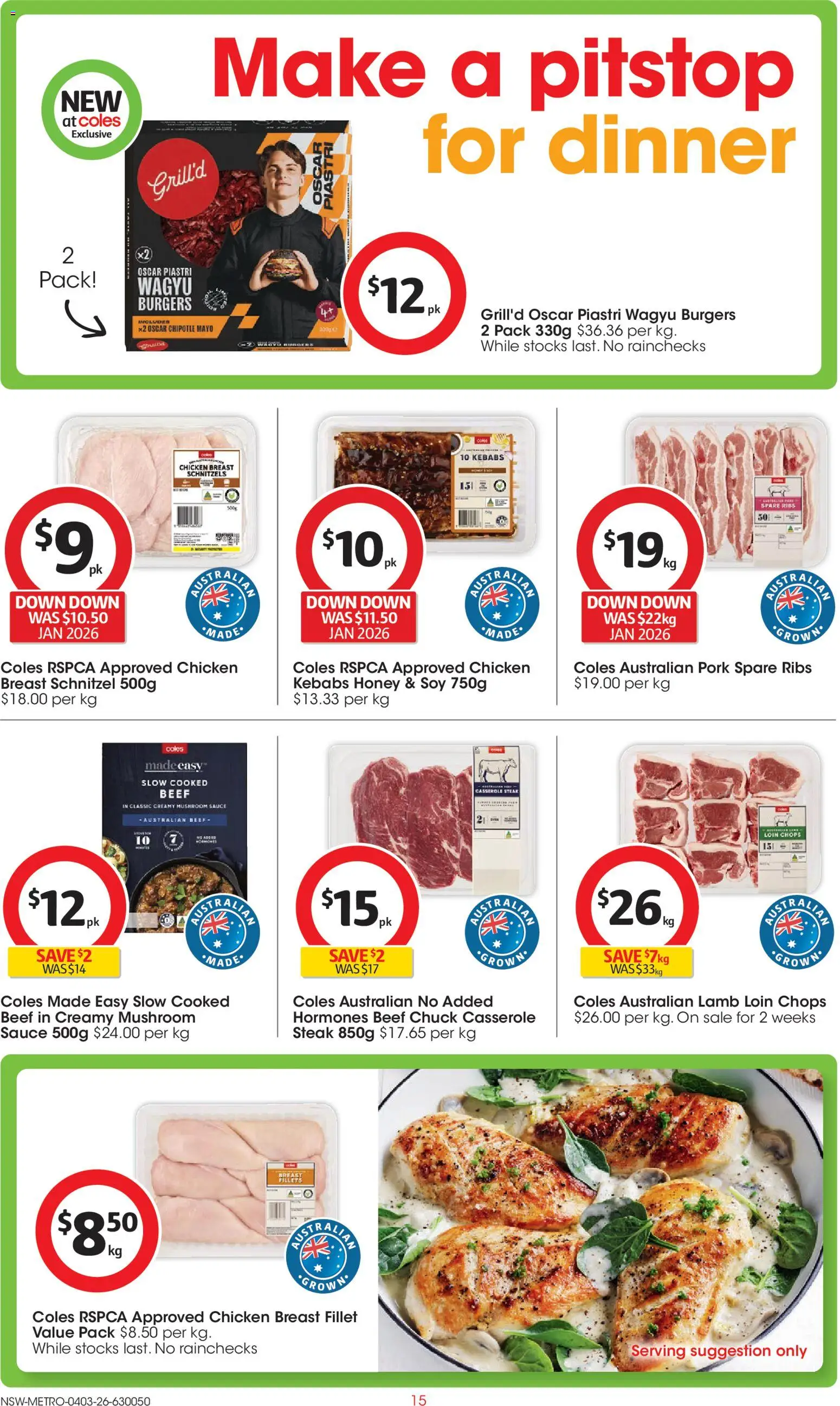 Coles catalogue - valid from 04.03.2026 | Page: 15 | Products: Honey, Pork, Beef, Sauce