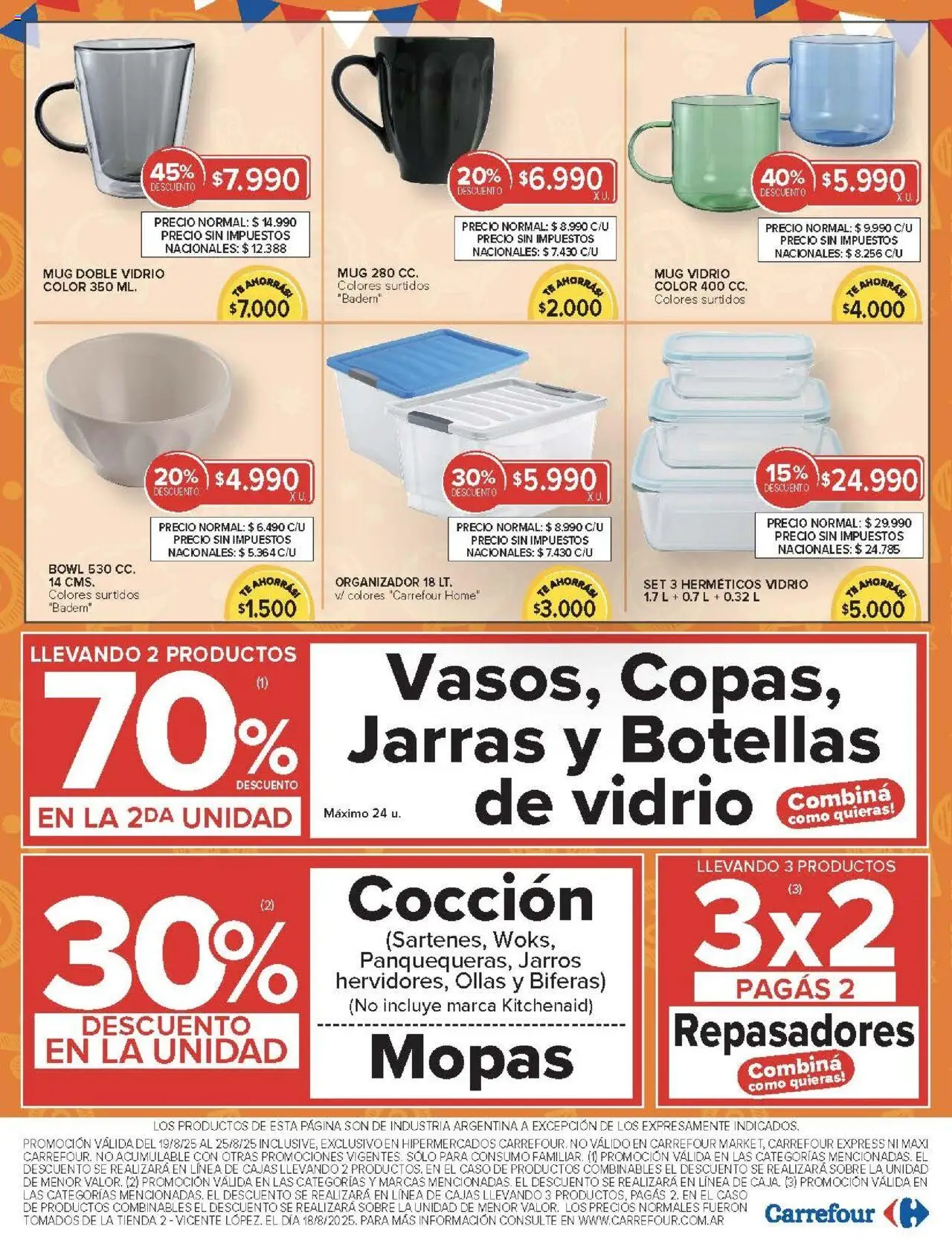 Carrefour ofertas - CABA │ válido desde el 19.08.2025 | Página: 21 | Productos: Organizador, Caso, Bowl, Té