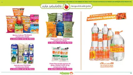 Vista previa de La Comer folleto Vida Saludable, nuevo folleto de la tienda, válido en México a partir del 16.01.2026 | Página: 11 | Productos: Sal, Tomate, Agua, Cable