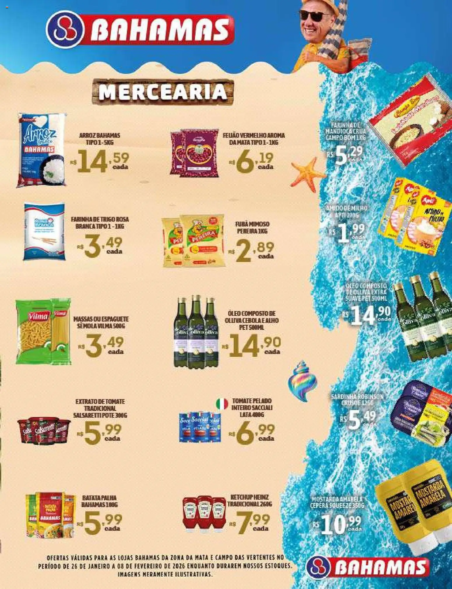 Bahamas Supermercados Folheto - válido de 26.01.2026 | Página: 3 | Produtos: Espaguete, Alho, Óleo, Ketchup