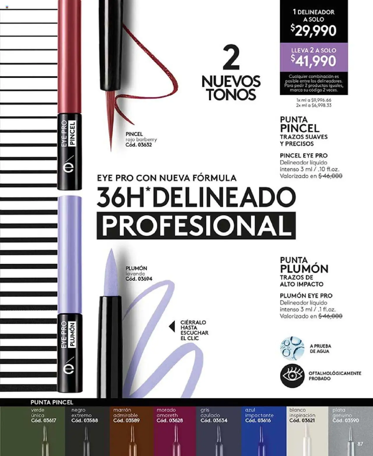 Ésika revista - valida desde el 05.09.2025 | Página: 87 | Productos: Agua, Delineador, Combinación