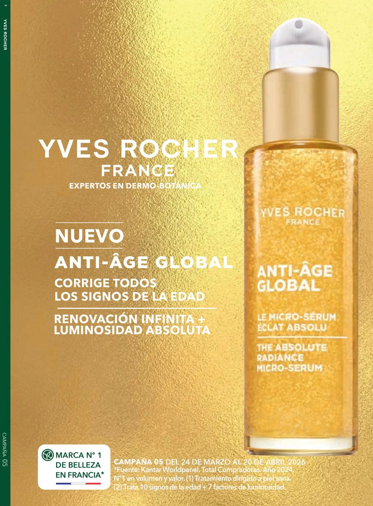 Nuevas ofertas de Yves Rocher válidas en toda la República Mexicana desde el 24.03.2026. ¡Encuentra las mejores ofertas en Yves Rocher campaña 5 2026! | Página: 1 | Productos: Campana