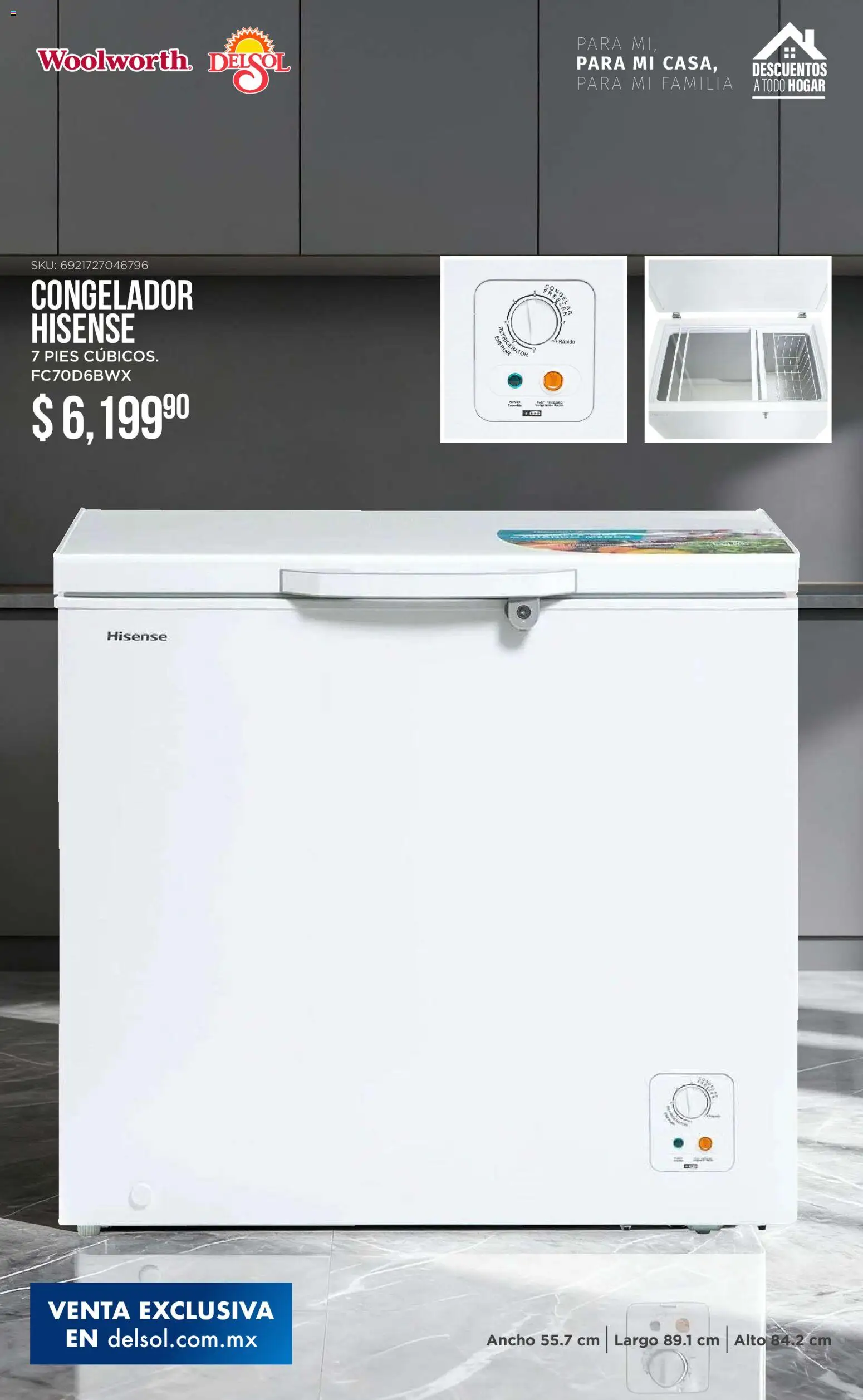 Nuevas ofertas de Del Sol y Woolworth válidas en toda la República Mexicana desde el 08.01.2026. ¡Encuentra las mejores ofertas en Del Sol y Woolworth catálogo Para mí, para mi casa, para mi familia! | Página: 9 | Productos: Congelador