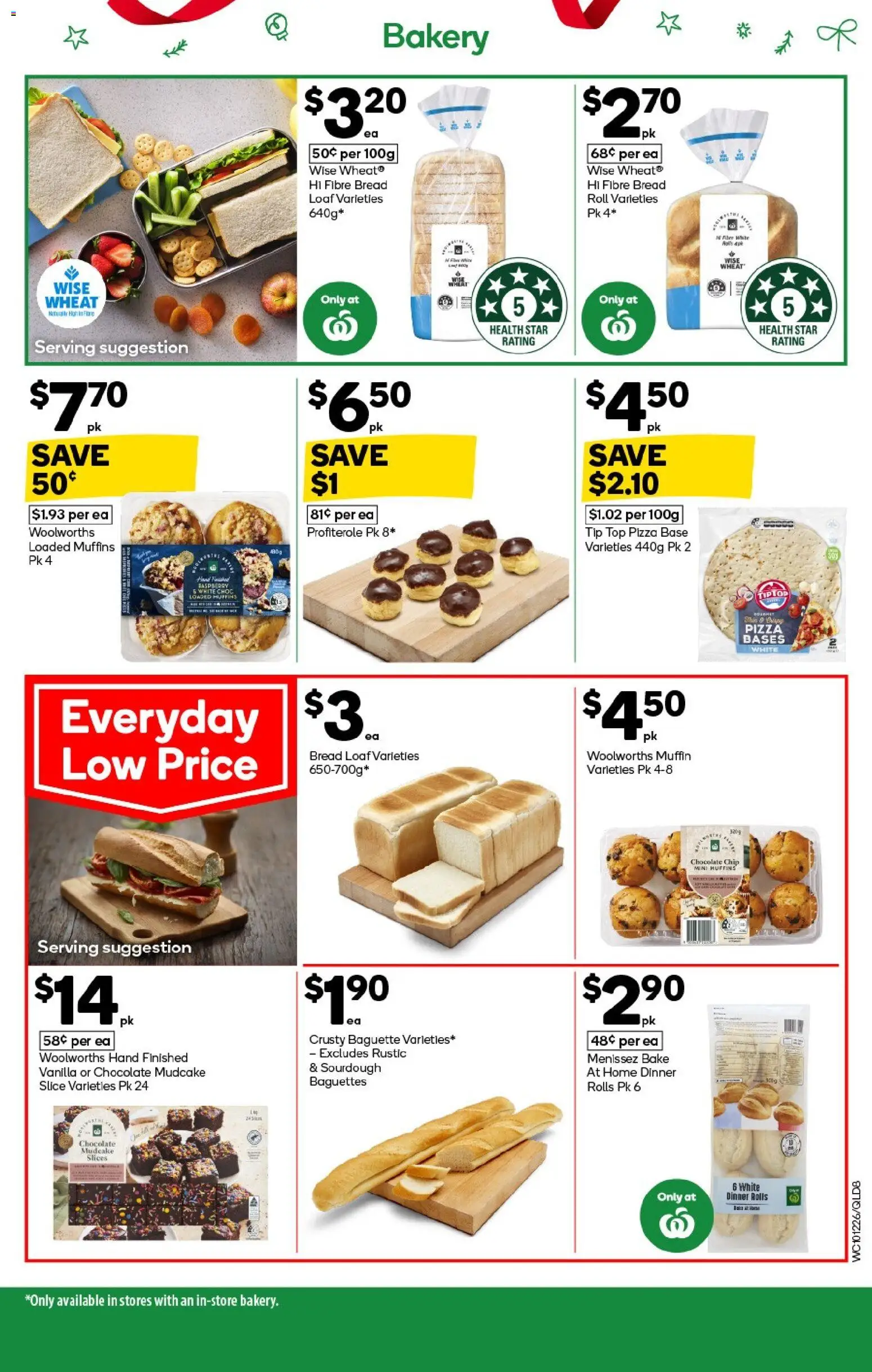 Woolworths catalogue - valid from 10.12.2025 | Page: 25 | Products: Bread, Chocolate, Muffins, Bakery