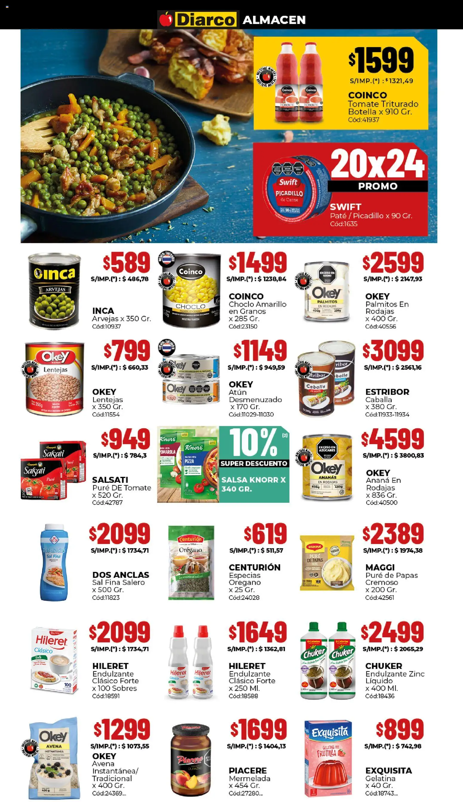 Diarco ofertas │ válido desde el 12.01.2026 | Página: 4 | Productos: Gelatina, Sal, Avena, Palmitos