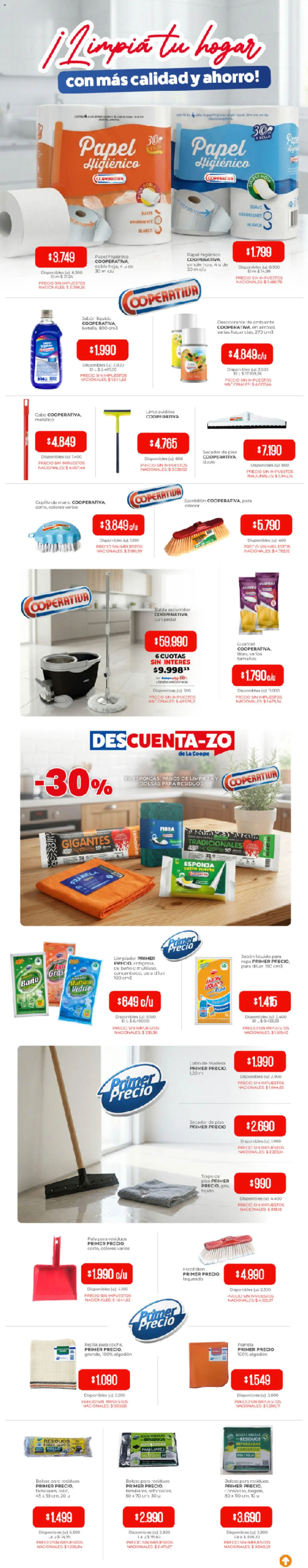 Cooperativa Obrera - Marcas Propias │ válido desde el 19.02.2026 | Página: 7 | Productos: Trapo de piso, Algodón, Baño, Esponja