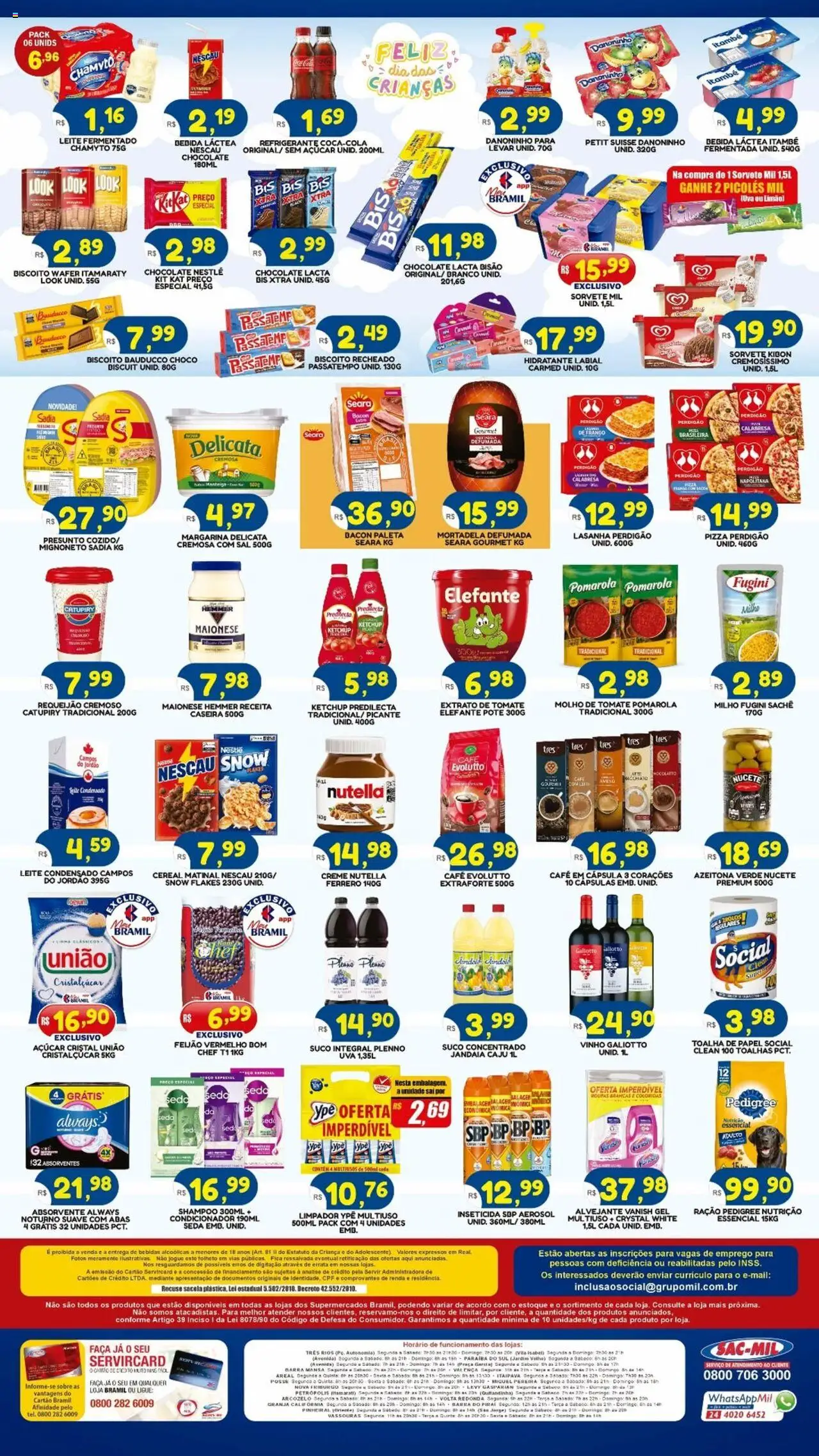 Bramil Supermercados Folheto - válido de 10.10.2025 | Página: 1 | Produtos: Caju, Presunto, Pizza, Lasanha