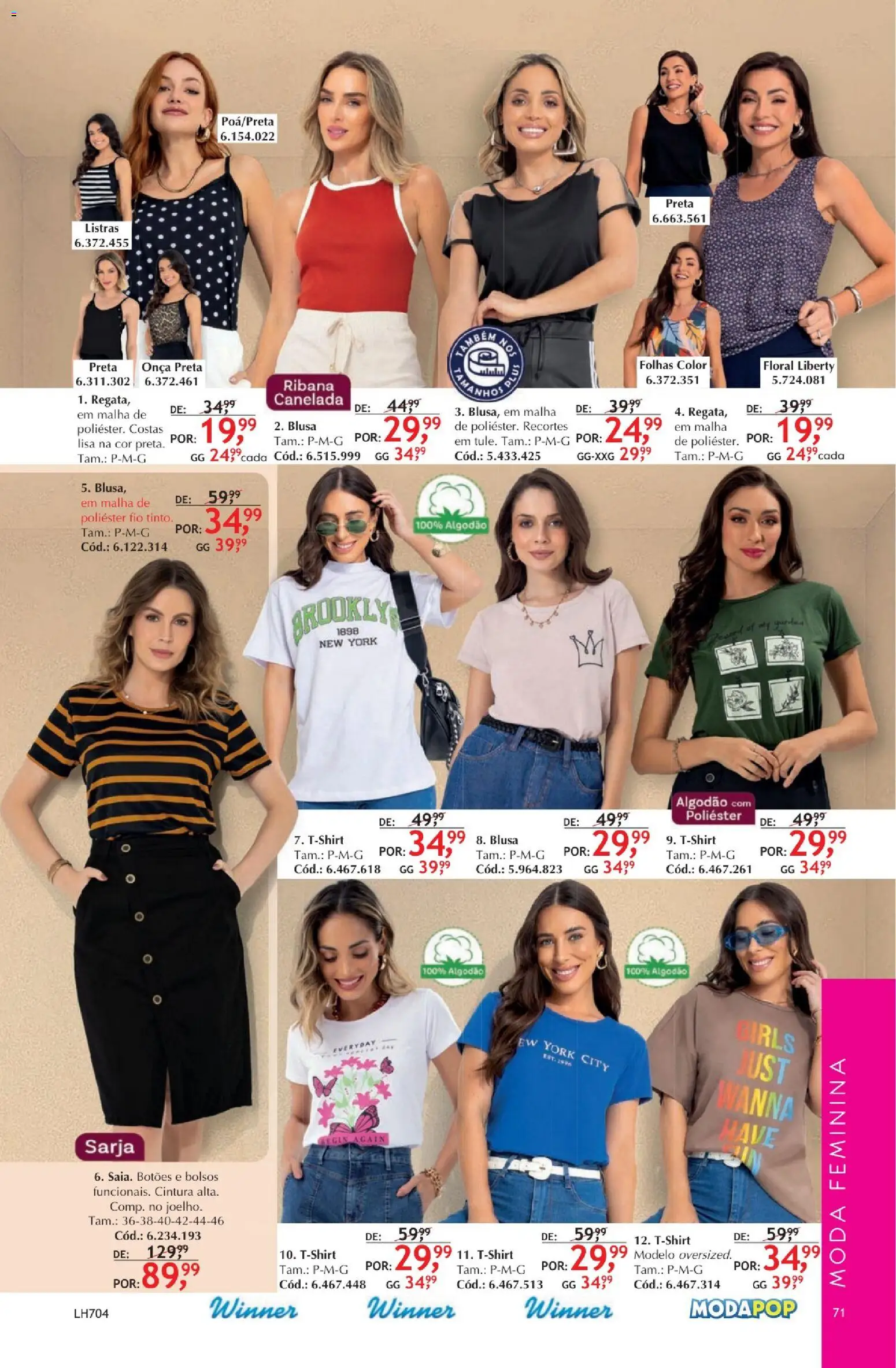 Quatro Estações Folheto - válido de 01.04.2026 | Página: 71 | Produtos: Blusa, Algodão