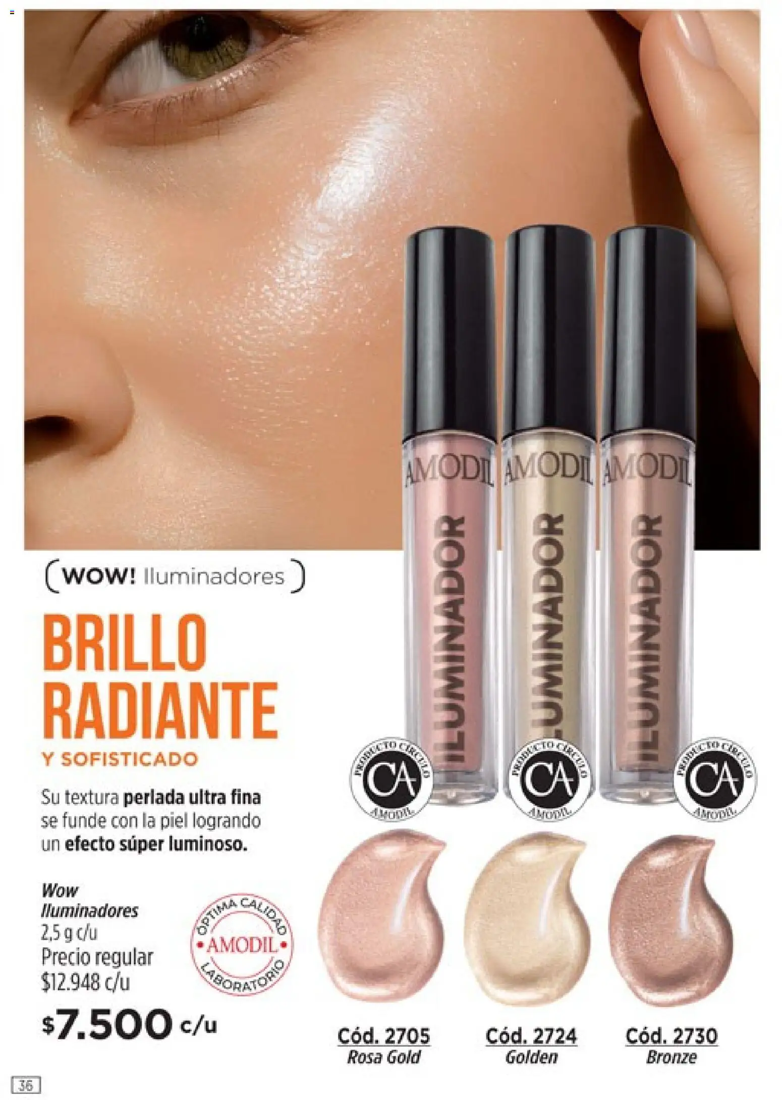 Catálogo Amodil Campaña 5 │ válido desde el 01.03.2026 | Página: 36 | Productos: Iluminador, Brillo, Radiante