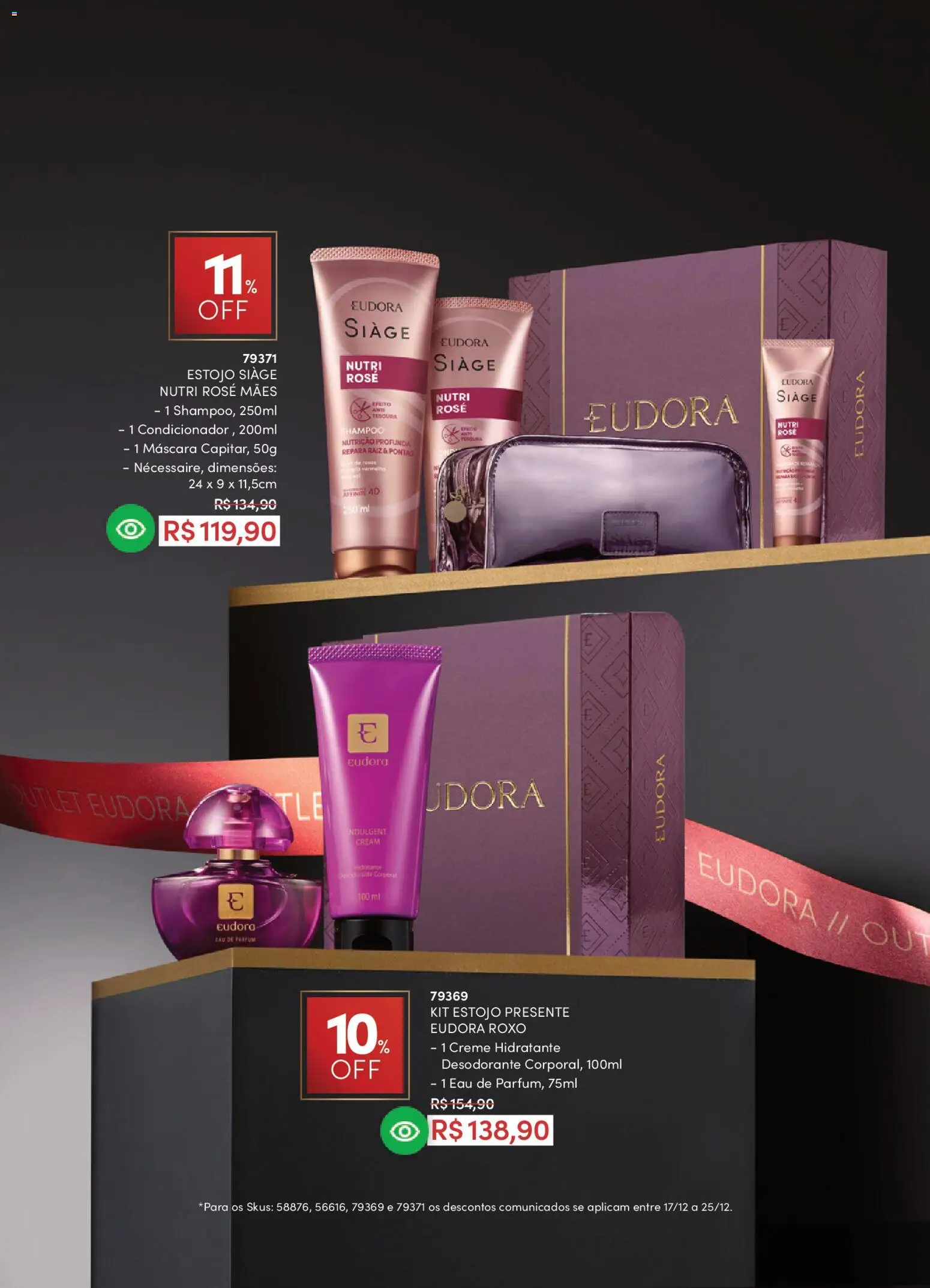 Eudora Folheto - válido de 17.12.2025 | Página: 34 | Produtos: Shampoo, Desodorante, Creme