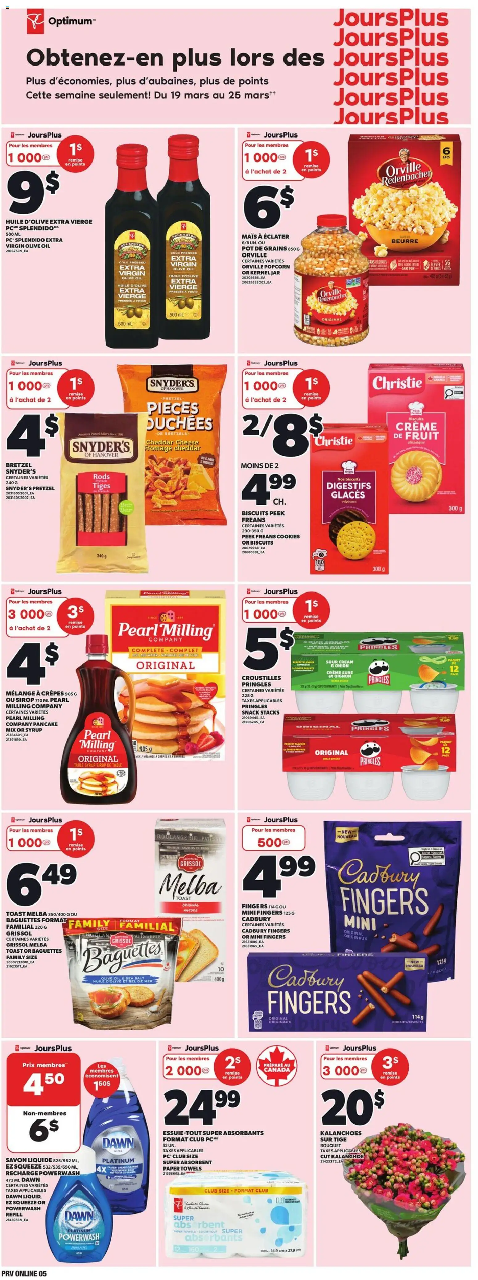 Provigo flyer valid from 19.03.2026 | Page: 6 | Products: Sour cream, Cream, PC, Oil