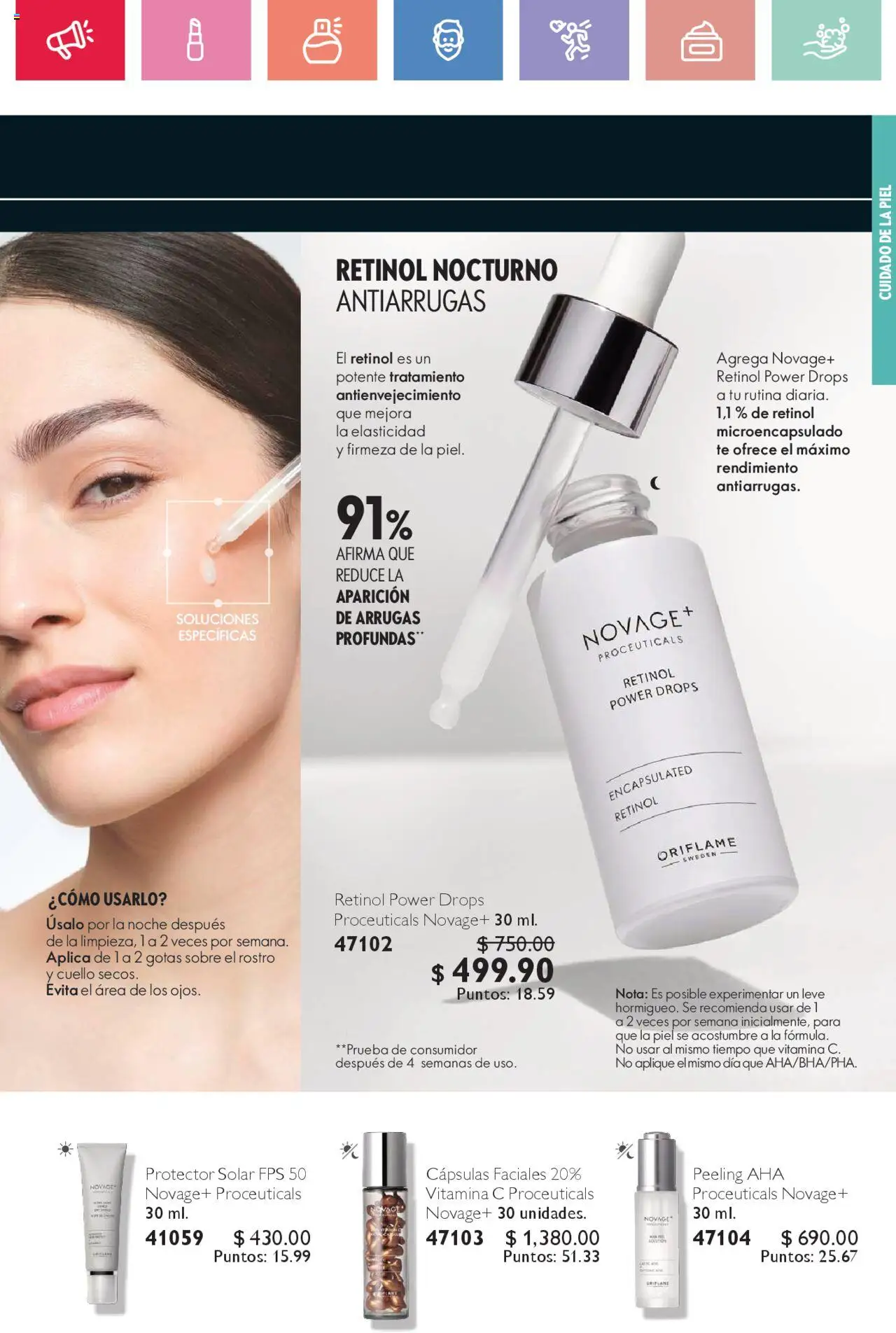 Nuevas ofertas de Oriflame válidas en toda la República Mexicana desde el 02.08.2025. ¡Encuentra las mejores ofertas en Oriflame - Campaña 11 2025! | Página: 49 | Productos: Té, Sobre, Peeling, Protector solar