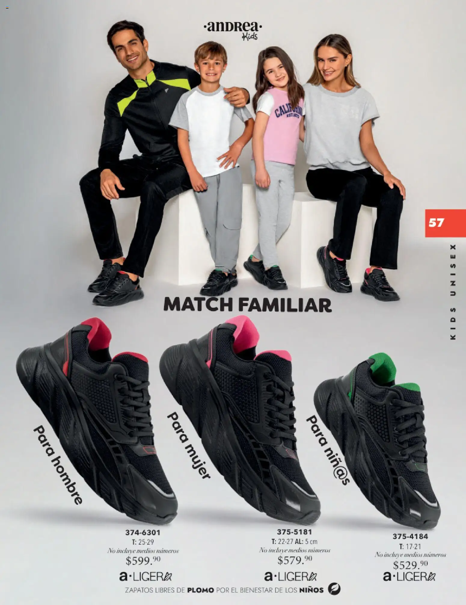 Nuevas ofertas de Andrea válidas en toda la República Mexicana desde el 26.11.2025. ¡Encuentra las mejores ofertas en Andrea catálogo Infantil Kids! | Página: 56 | Productos: Zapatos