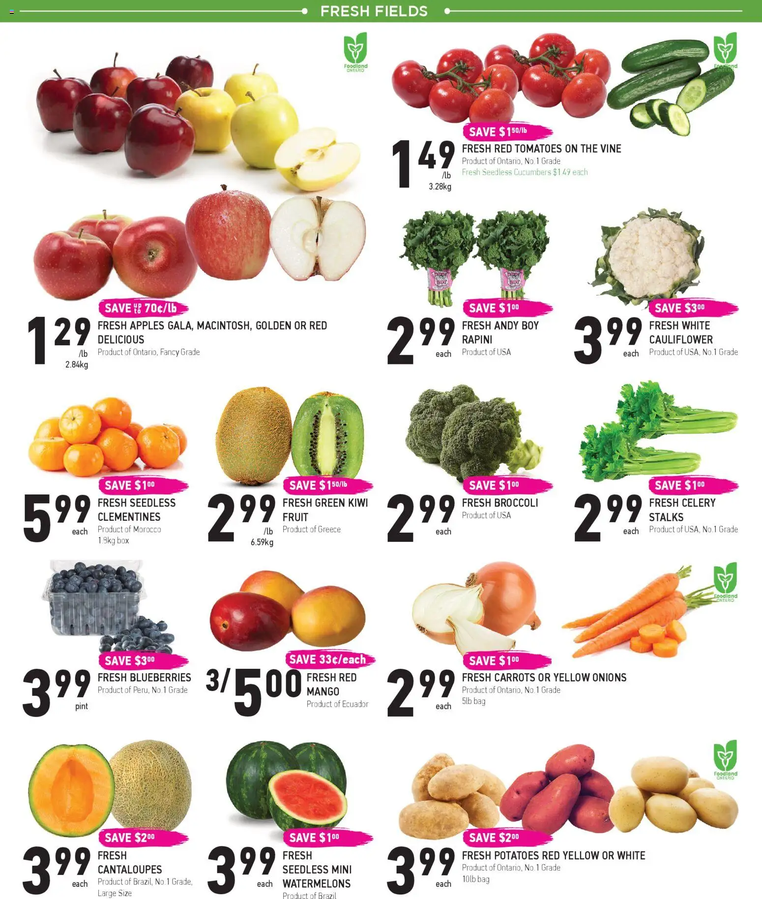 Coppas Fresh Market flyer valid from 11.12.2025 | Page: 2 | Products: Cucumbers, Box, Apples, Tomatoes