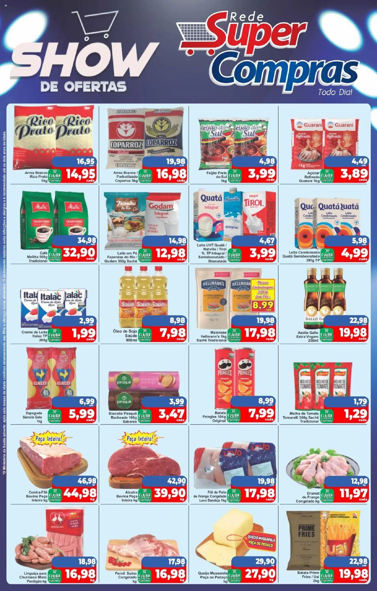 Rede Super Compras Folheto - válido de 02.01.2026 | Página: 1 | Produtos: Feijão, Café, Azeite, Leite em pó