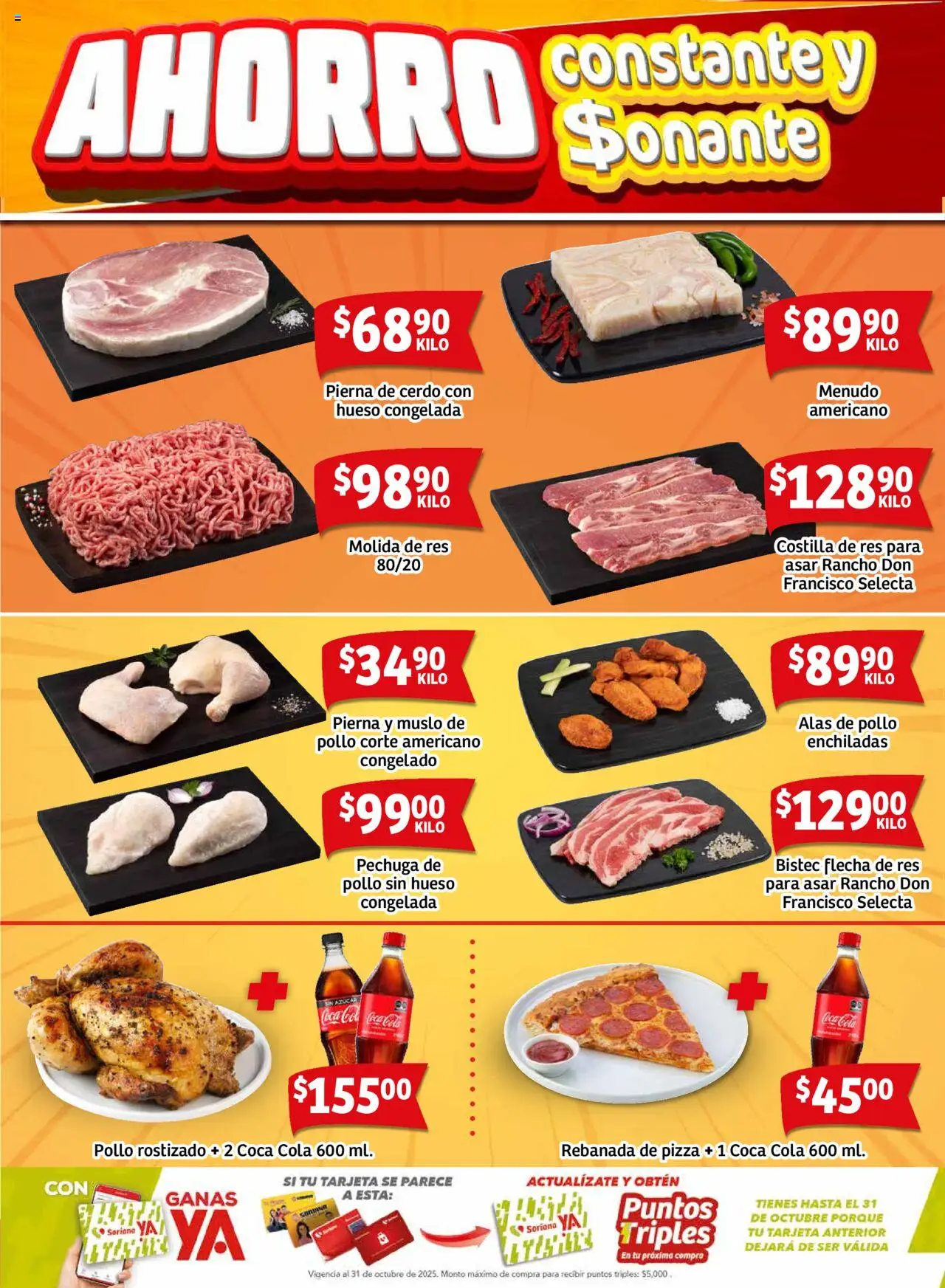 Nuevas ofertas de Soriana válidas en toda la República Mexicana desde el 12.09.2025. ¡Encuentra las mejores ofertas en Soriana - Fin de Semana Mercado: Nuevo León! | Página: 3 | Productos: Pollo, Azúcar, Cerdo, Res