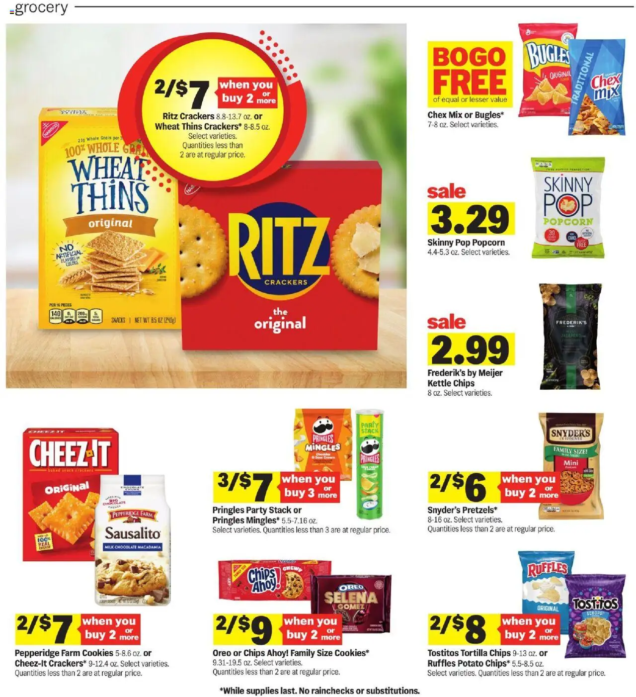 Meijer Weekly Ad - MI - valid from 06.07.2025 | Page: 14 | Products: Milk, Chips, Cream, Cookies