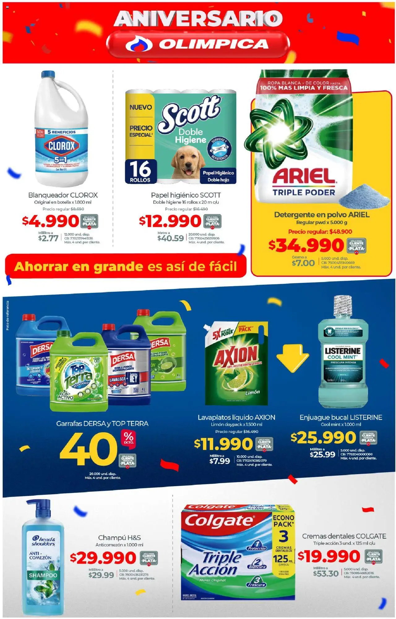 Olímpica revista - valida desde el 13.08.2025 | Página: 6 | Productos: Blanqueador, Botella, Limón, Detergente