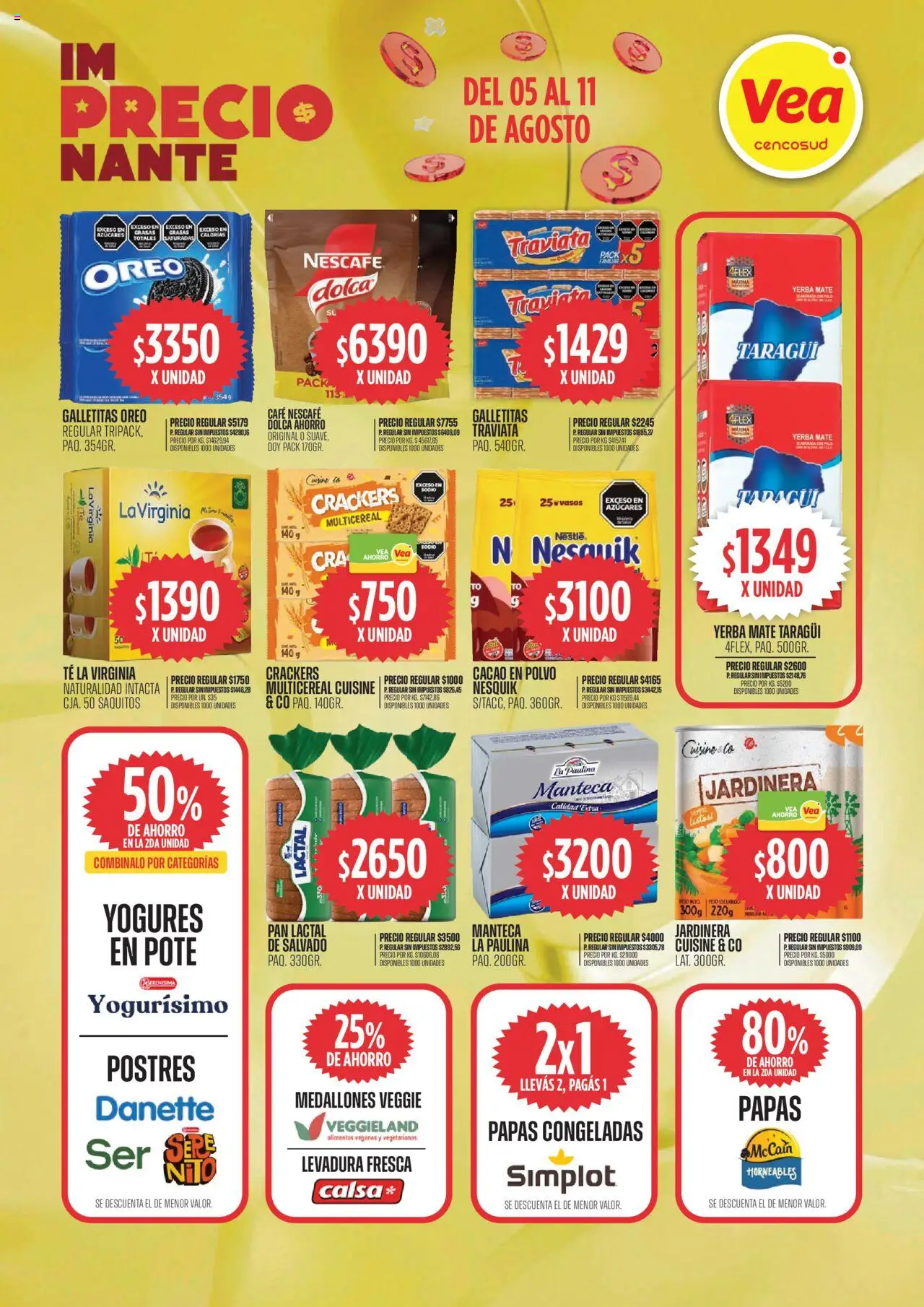 Vea - Oferta imPRECIOnante │ válido desde el 05.08.2025 | Página: 5 | Productos: Pila, Té, Cacao, Vasos