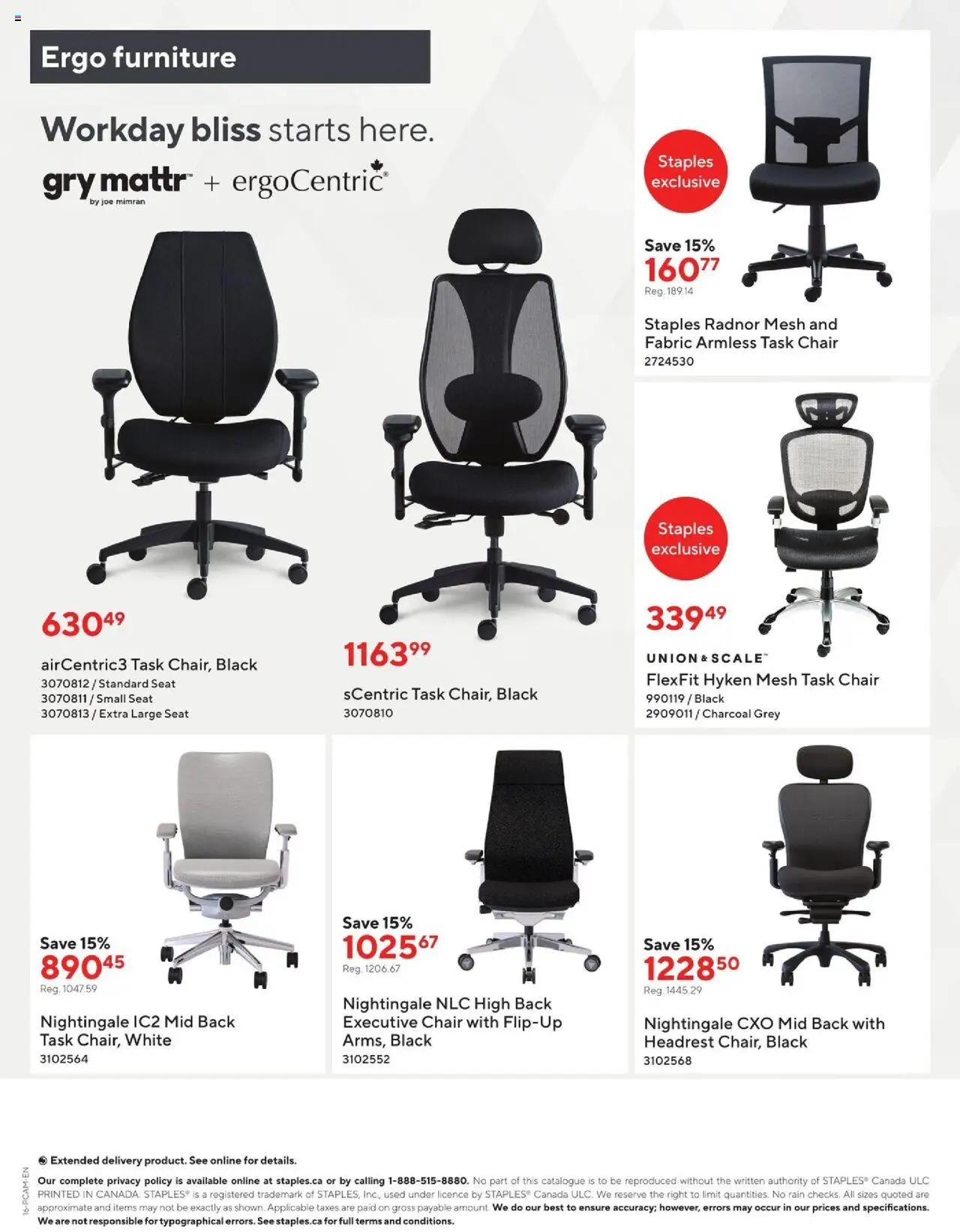 Staples flyer valid from 08.08.2025 | Page: 16 | Products: Chair