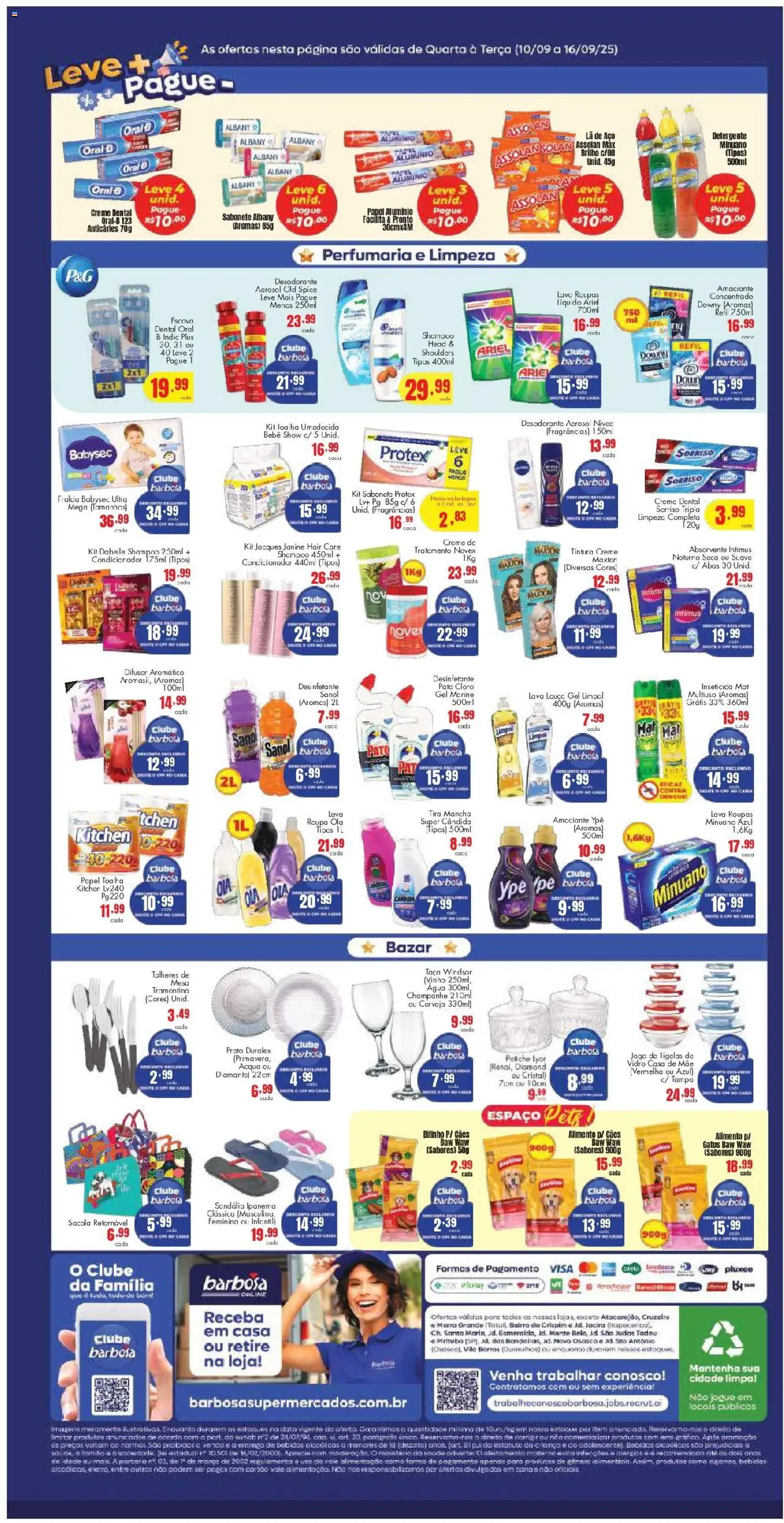 Barbosa Supermercados Folheto - válido de 10.09.2025 | Página: 4 | Produtos: Shampoo, Pó, Condicionador, Roupas