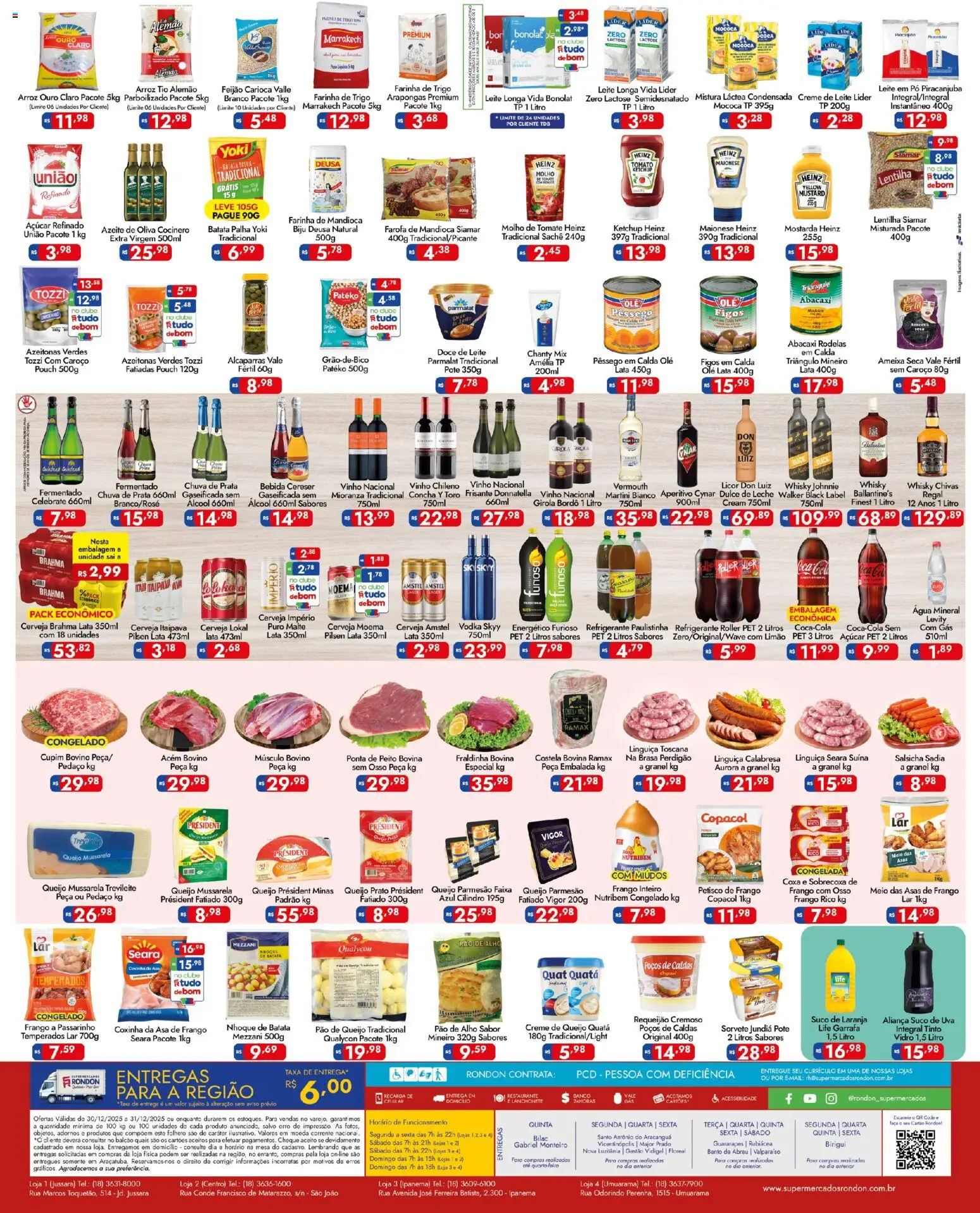 Supermercados Rondon Folheto - válido de 30.12.2025 | Página: 2 | Produtos: Lentilha, Parmesão, Doce de leite, Mussarela