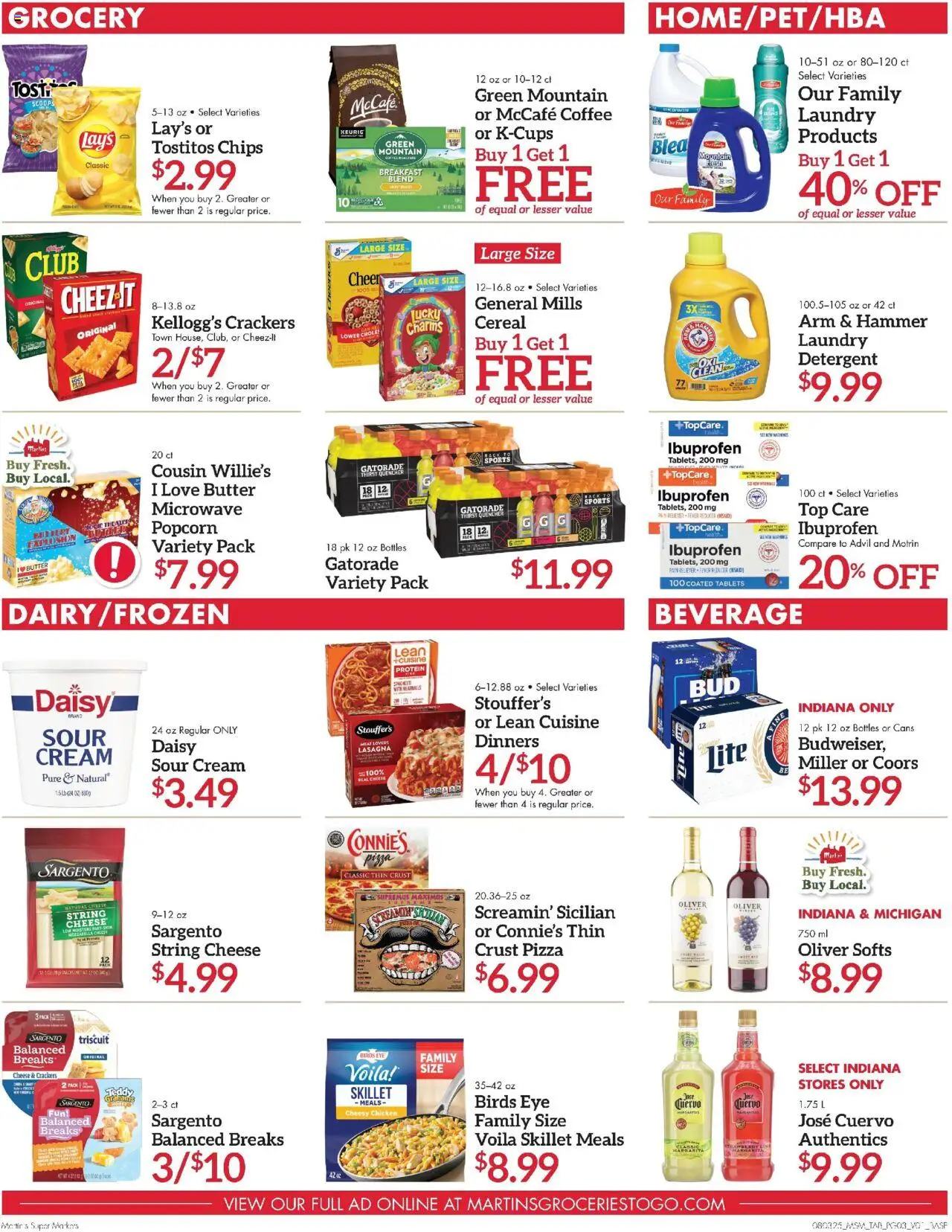 Martin’s Weekly Ad - valid from 03.08.2025 | Page: 3 | Products: Hammer, Cheese, Pizza, Sour cream