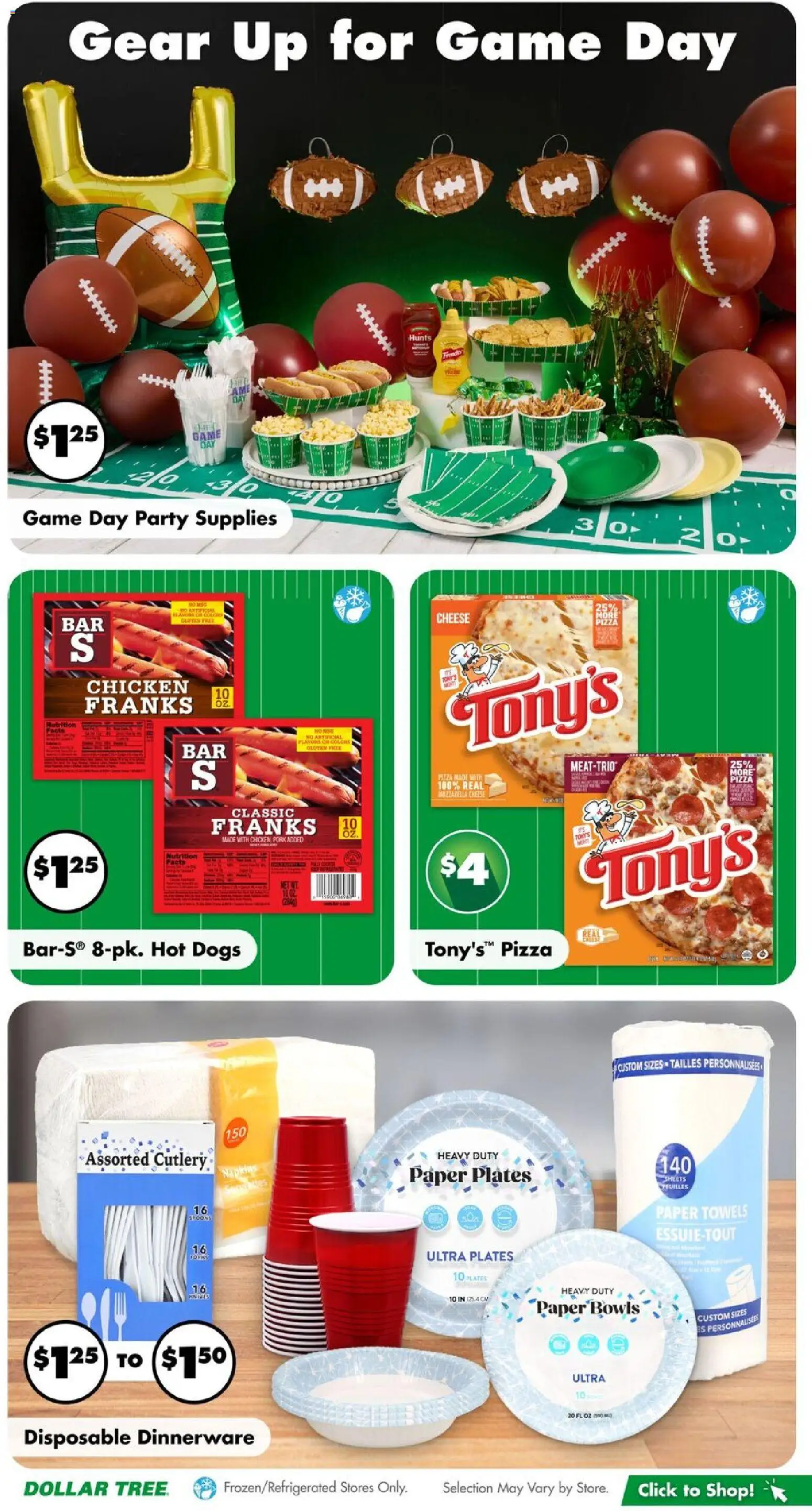 Dollar Tree Weekly Ad - valid from 26.12.2025 | Page: 7 | Products: Cheese, Pizza, Pork, Hot Dogs