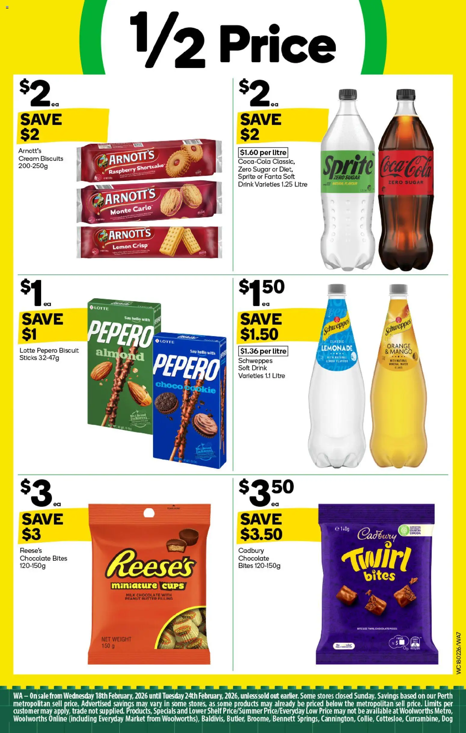 Woolworths catalogue - valid from 18.02.2026 | Page: 7 | Products: Cups, Butter, Biscuits, Water