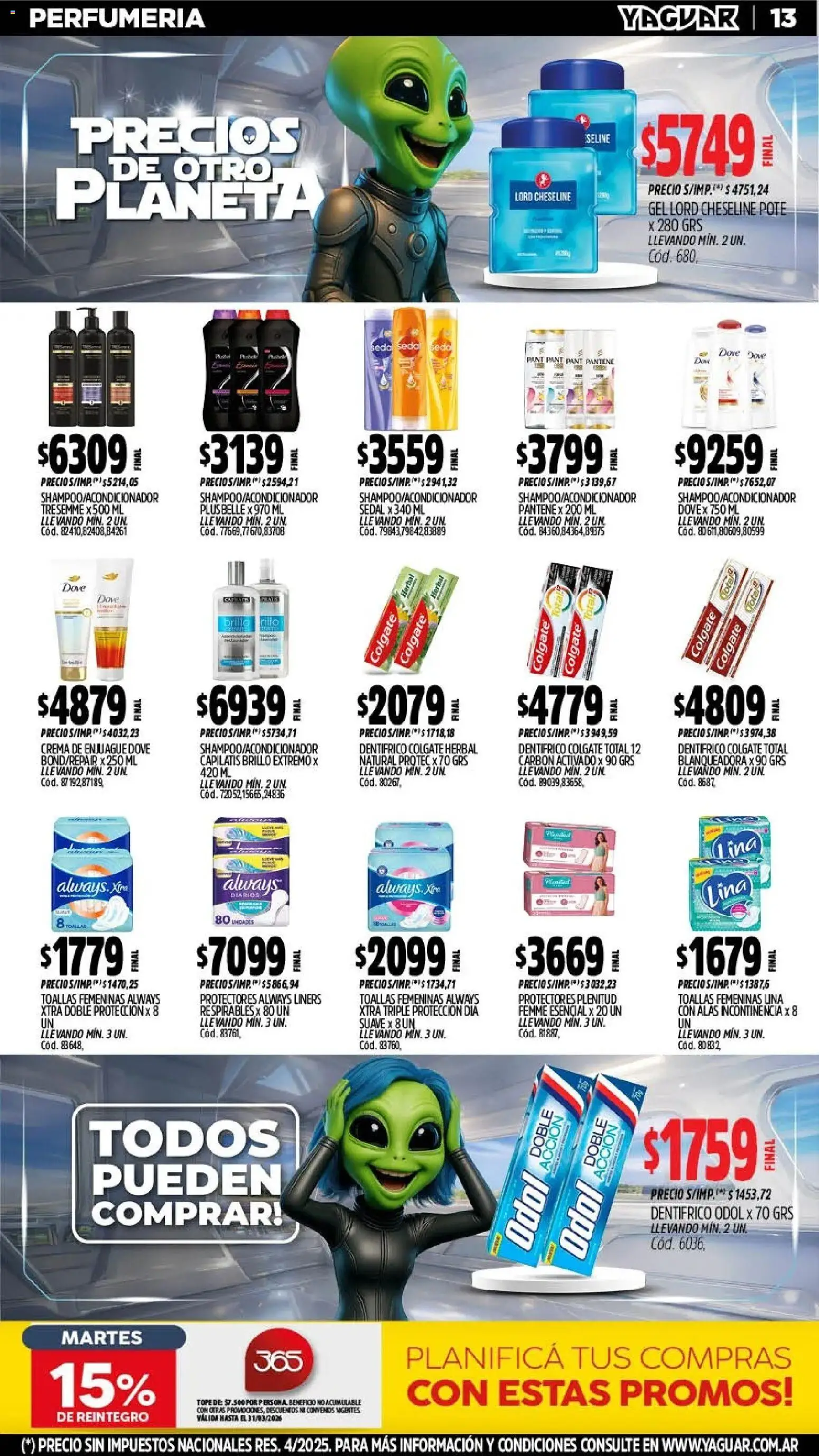 Yaguar - Oferta Semanal San Juan │ válido desde el 03.03.2026 | Página: 13 | Productos: Toallas, Brillo, Crema