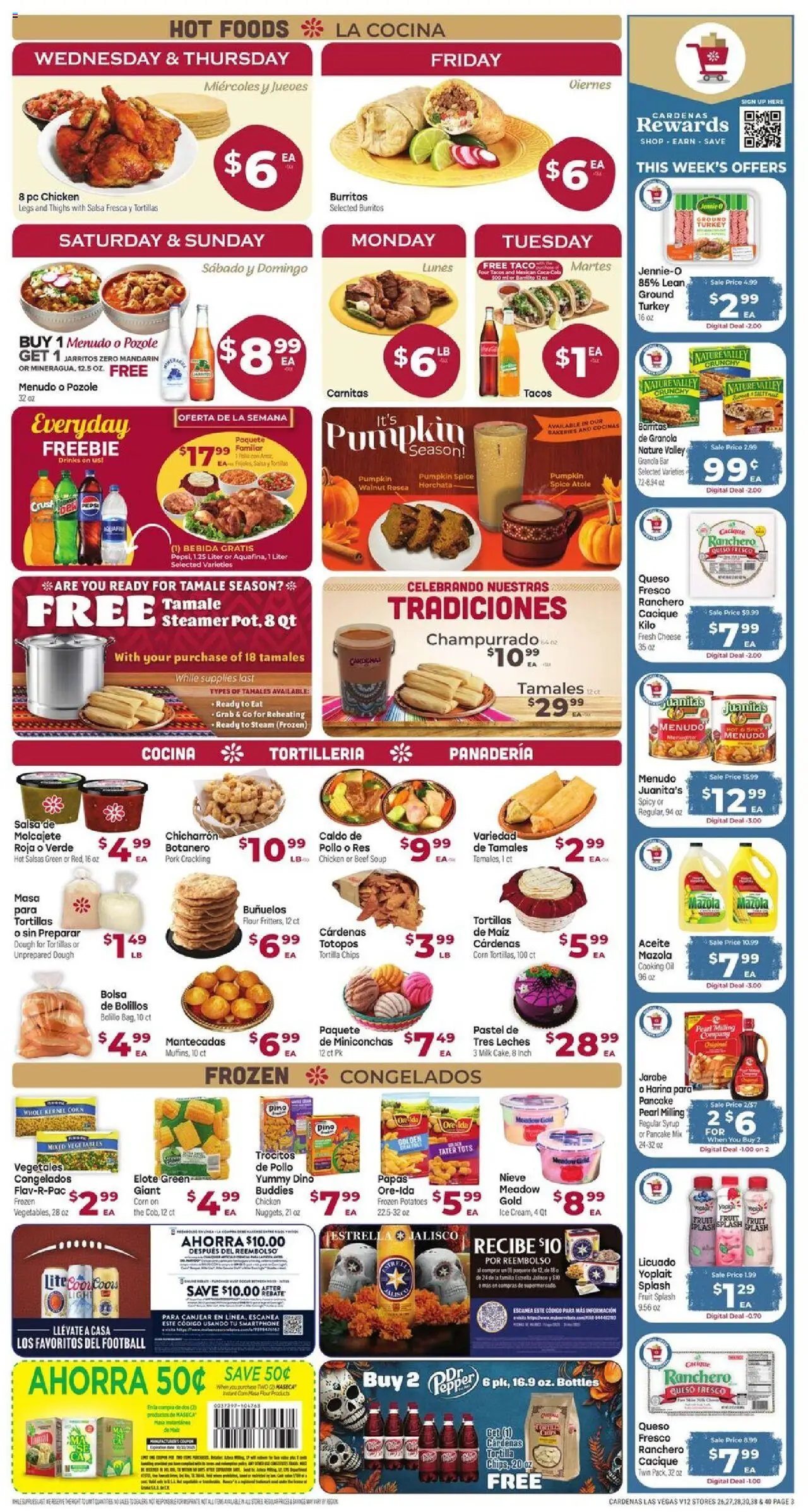 Cardenas Weekly Ad - NV - valid from 15.10.2025 | Page: 3 | Products: Corn, Cheese, Pumpkin, Smartphone