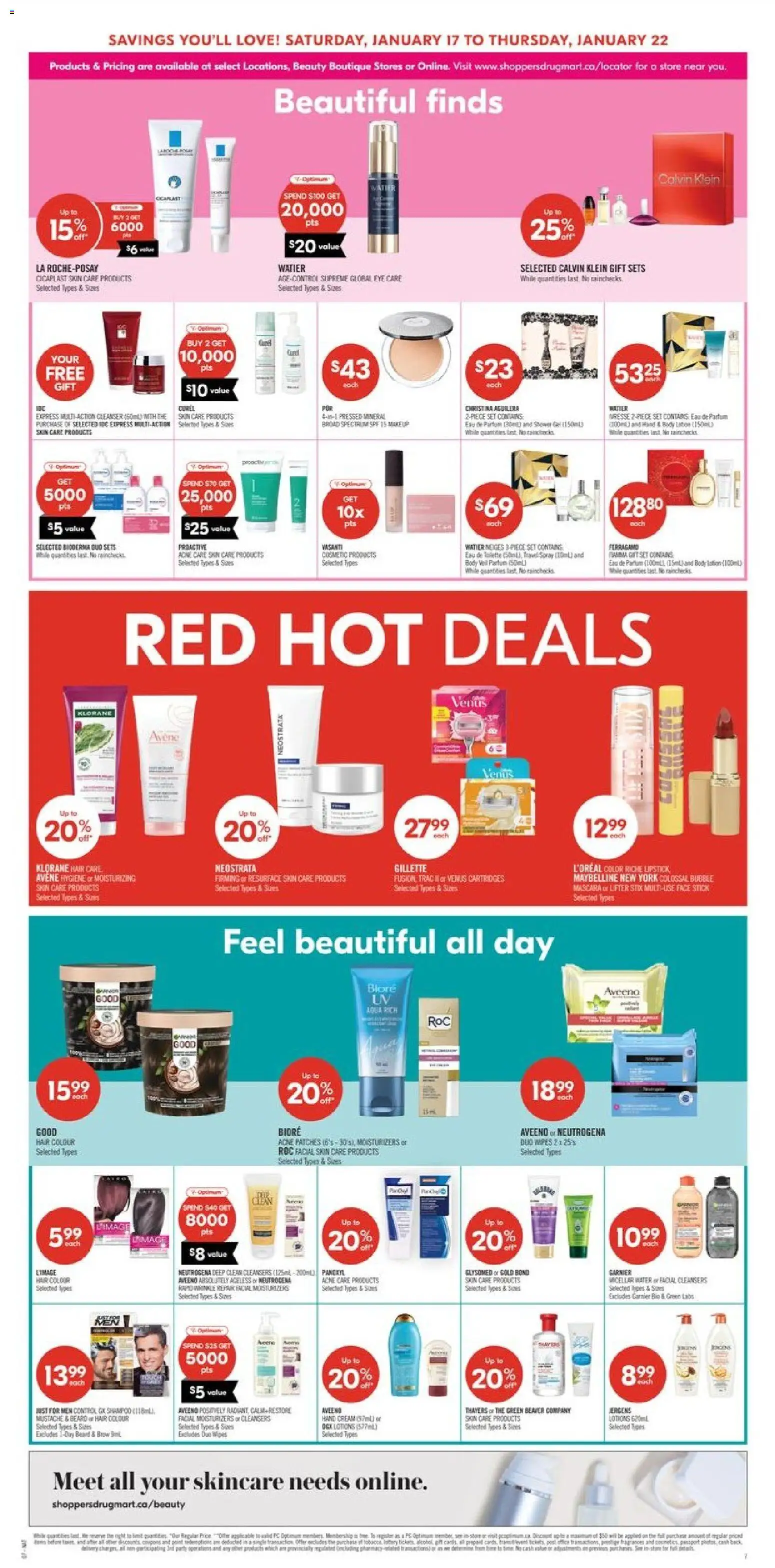 Shoppers flyer valid from 16.01.2026 | Page: 9 | Products: Shampoo, Body lotion, Hand cream, Shower