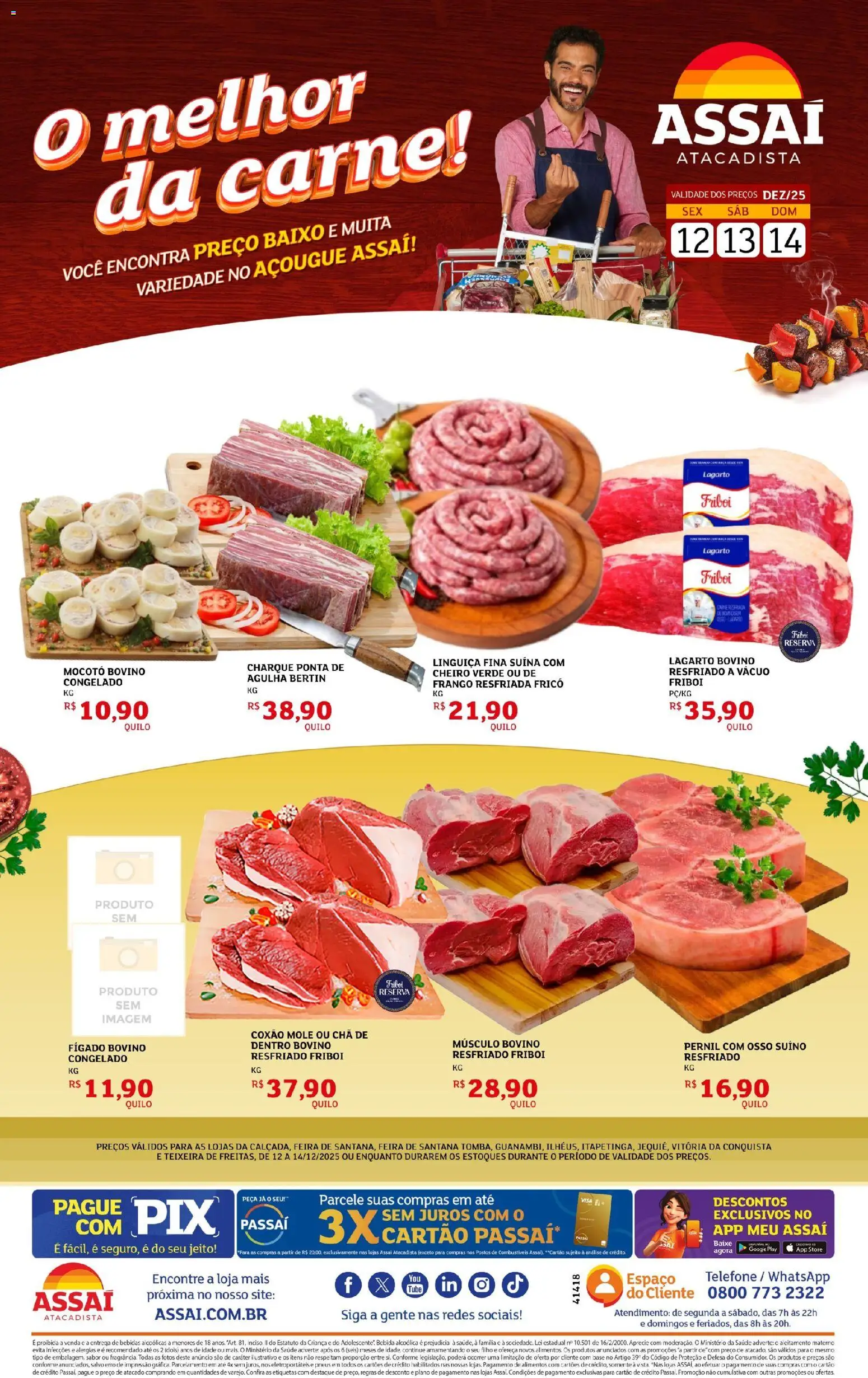 Assaí Atacadista Folheto - válido de 12.12.2025 | Página: 1 | Produtos: Pneus, Baixo, Bebida, Frango