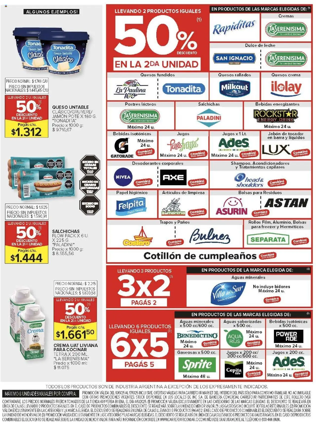 Carrefour Market catálogo - Córdoba │ válido desde el 10.06.2025 | Página: 6 | Productos: Sobre, Freezer, Jamón, Crema