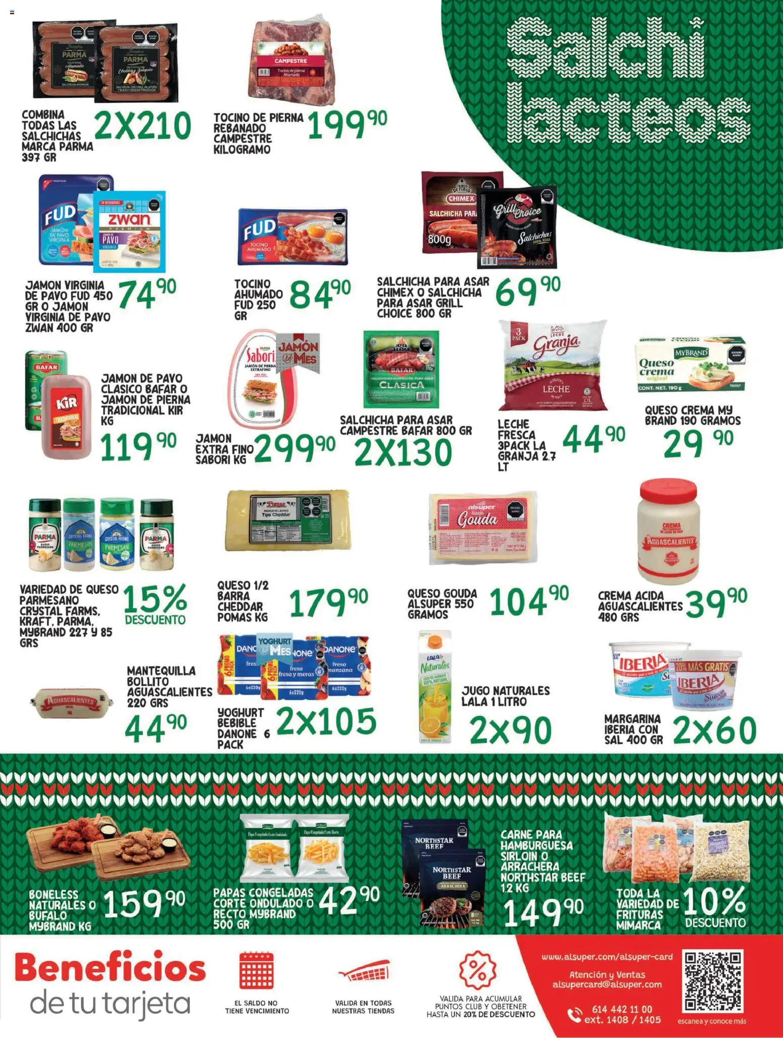 Nuevas ofertas de Alsuper válidas en toda la República Mexicana desde el 30.12.2025. ¡Encuentra las mejores ofertas en Alsuper folleto Zacatecas! | Página: 7 | Productos: Sal, Queso crema, Jamón, Margarina