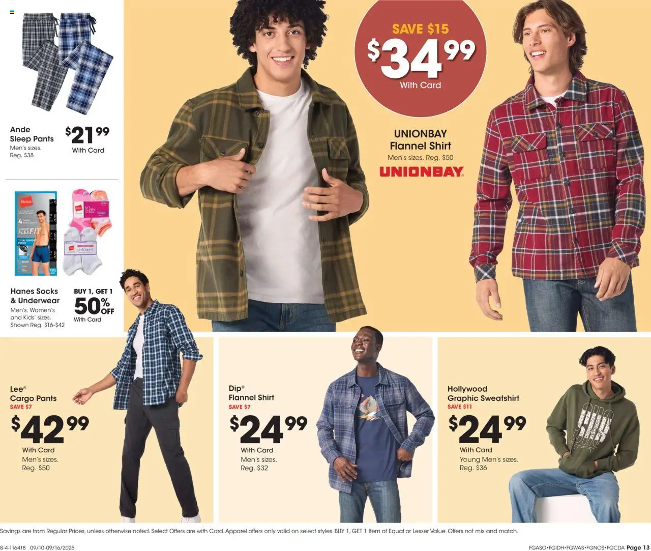 Fred Meyer Home & Apparel - valid from 10.09.2025 | Page: 15 | Products: Shirt, Pants, Underwear, Socks