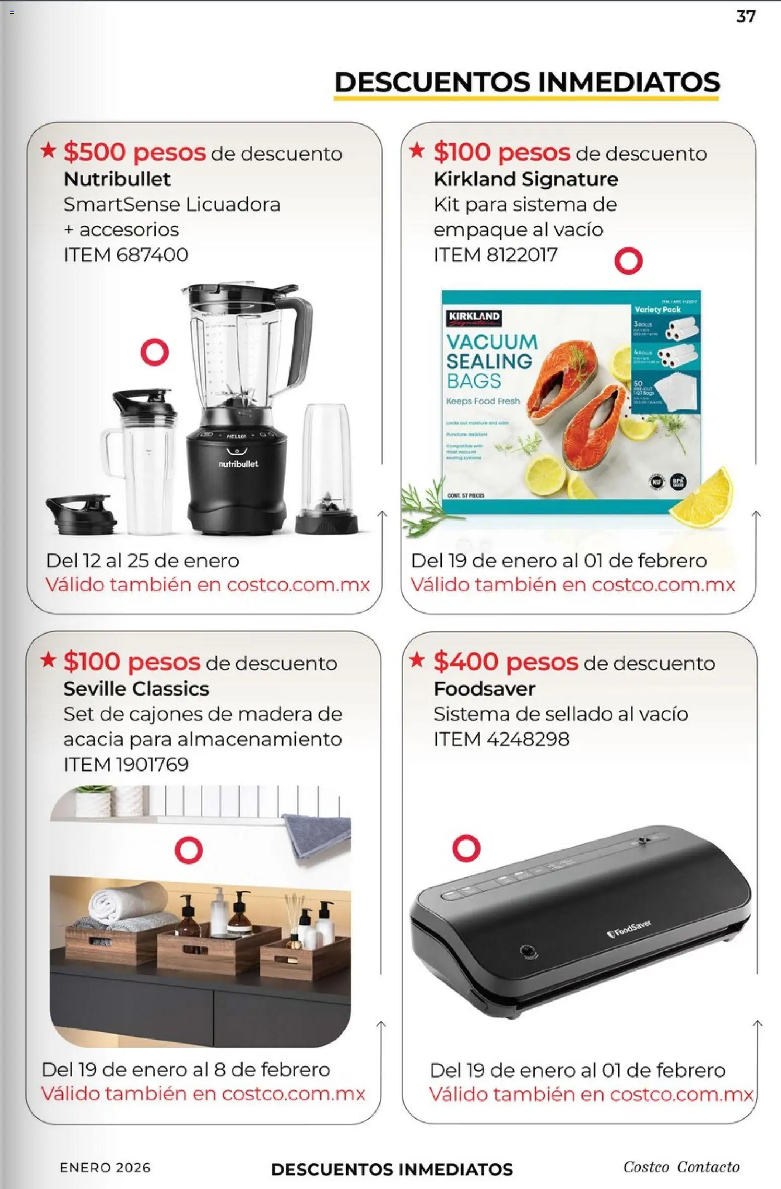 Nuevas ofertas de Costco válidas en toda la República Mexicana desde el 01.01.2026. ¡Encuentra las mejores ofertas en Costco - Revista Enero! | Página: 37 | Productos: Licuadora
