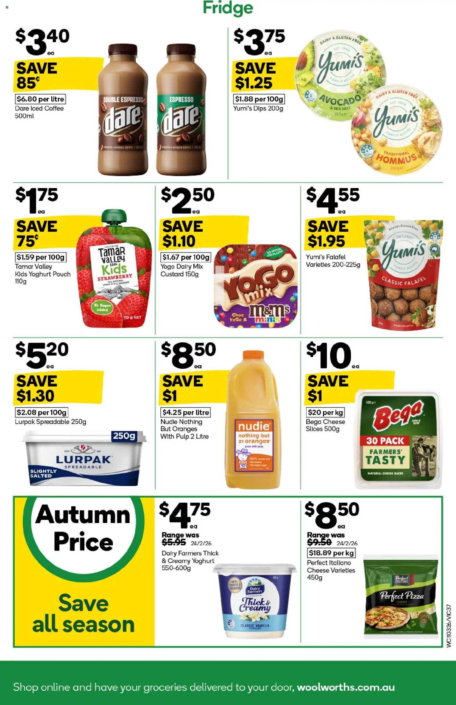 Woolworths catalogue - valid from 11.03.2026 | Page: 37 | Products: Dairy, Coffee, Pizza, Fridge
