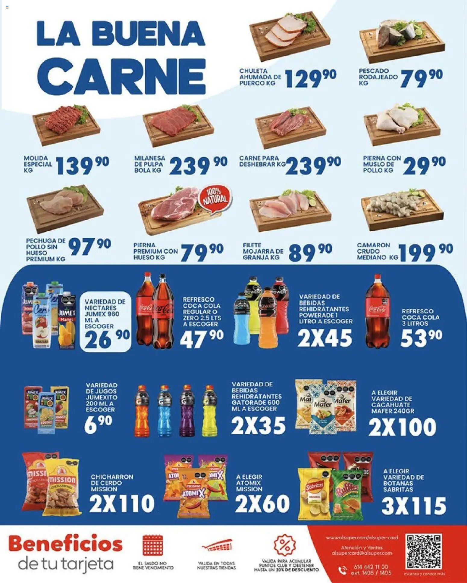 Nuevas ofertas de Alsuper válidas en toda la República Mexicana desde el 17.03.2026. ¡Encuentra las mejores ofertas en Alsuper folleto Casas Grandes! | Página: 7 | Productos: Pollo, Milanesa, Refresco, Cacahuate