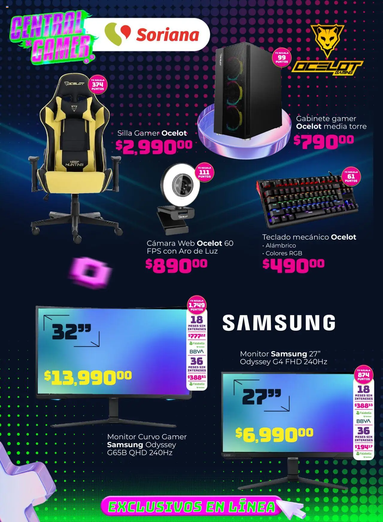 Nuevas ofertas de Soriana válidas en toda la República Mexicana desde el 15.08.2025. ¡Encuentra las mejores ofertas en Soriana - Central Gamer Exclusivo en línea! | Página: 9 | Productos: Gabinete, Monitor, Cámara, Silla gamer