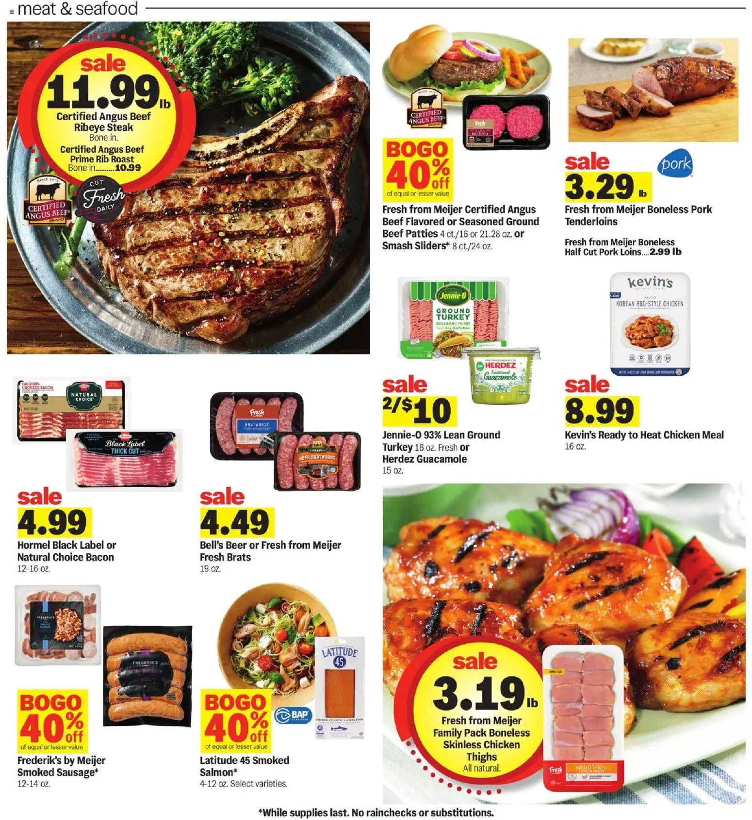 Meijer Weekly Ad - MI - valid from 15.04.2026 | Page: 5 | Products: Beer, Pork, Beef, Seafood