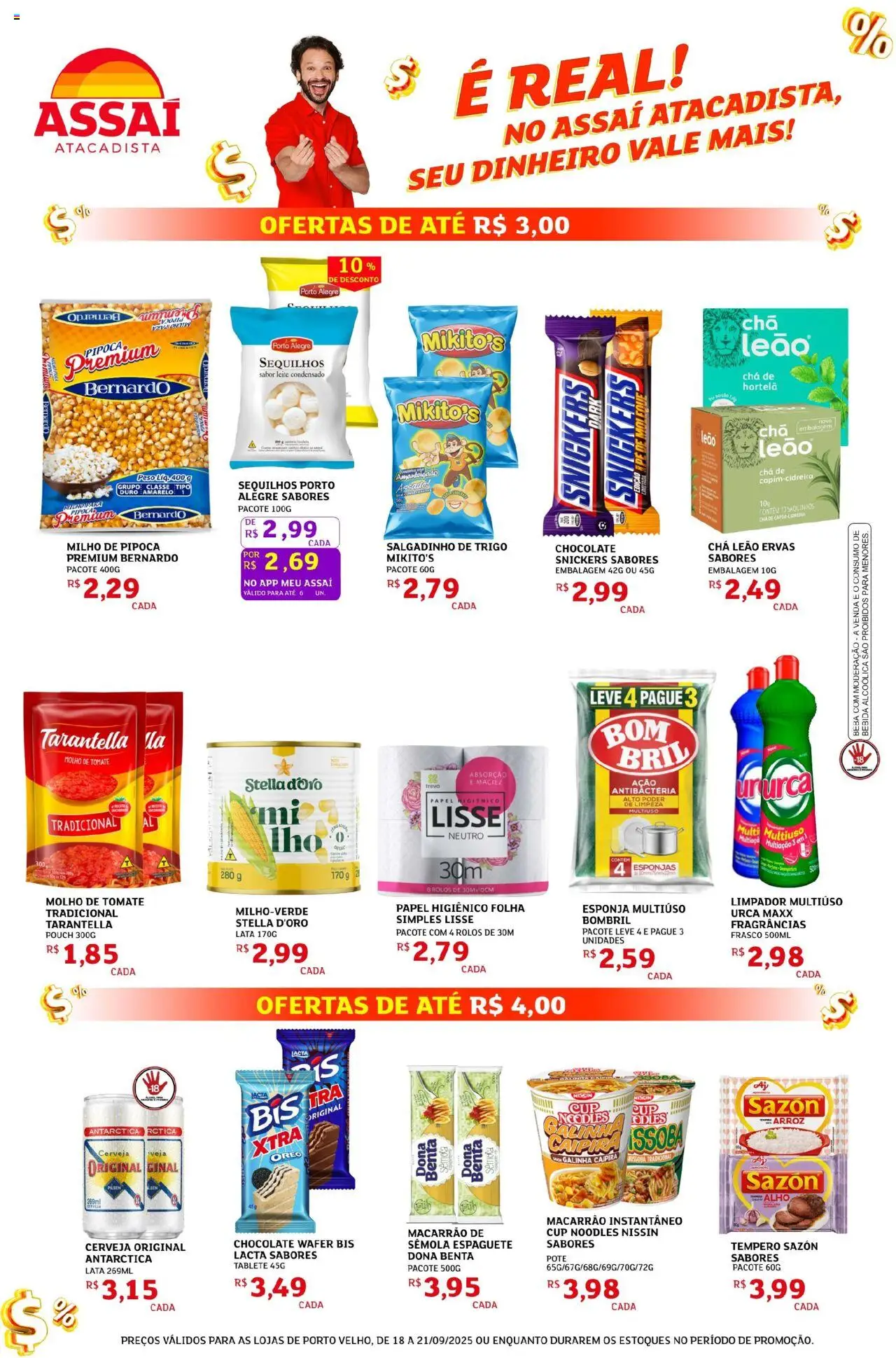 Assaí Atacadista Folheto - válido de 18.09.2025 | Página: 2 | Produtos: Espaguete, Alho, Molho de tomate, Arroz